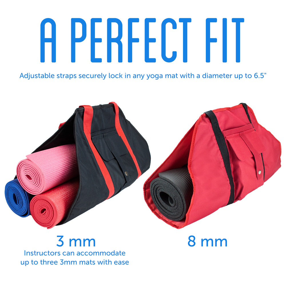 Red Yoga Mat Cargo Carrier with Adjustable Straps