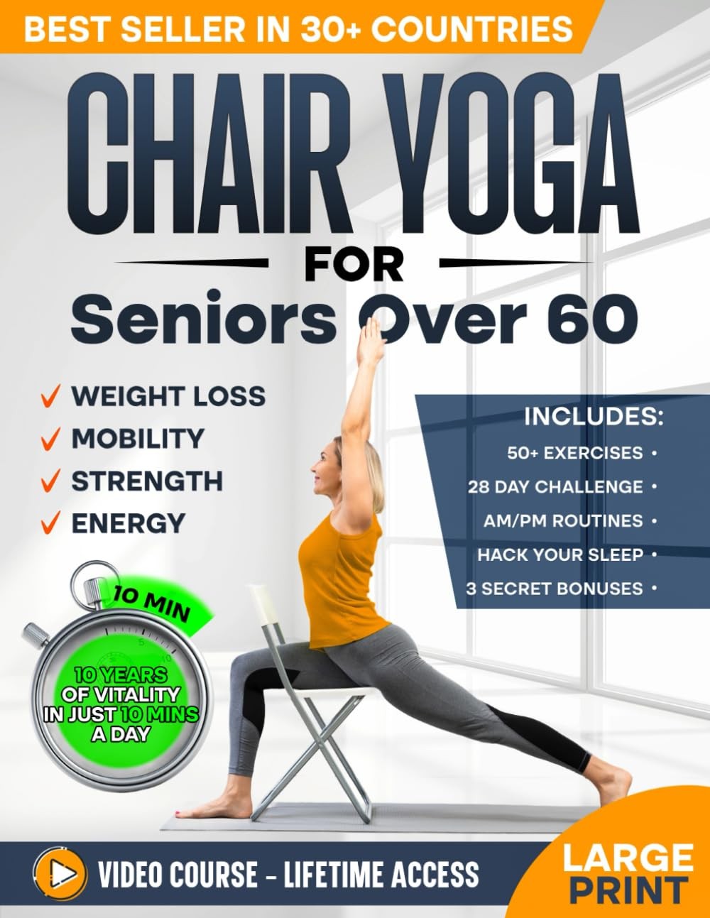 Chair Yoga for Seniors over 60: Complete Guide to Feel 10 Years Younger in…