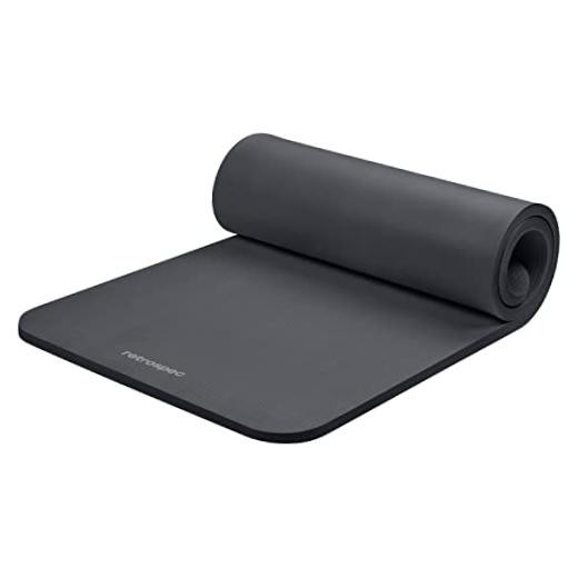 Solana Yoga Mat 1&Prime; Thick w/Nylon Strap for Men & Women – Non 1 inch Graphite