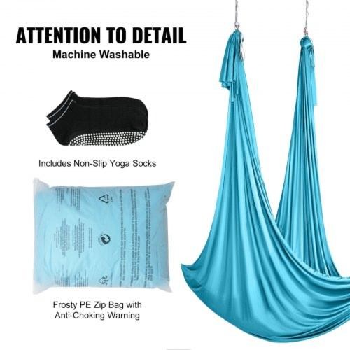Aerial Silk Yoga Swing 11 Yards Aerial Yoga Hammock Kit with 100gsm