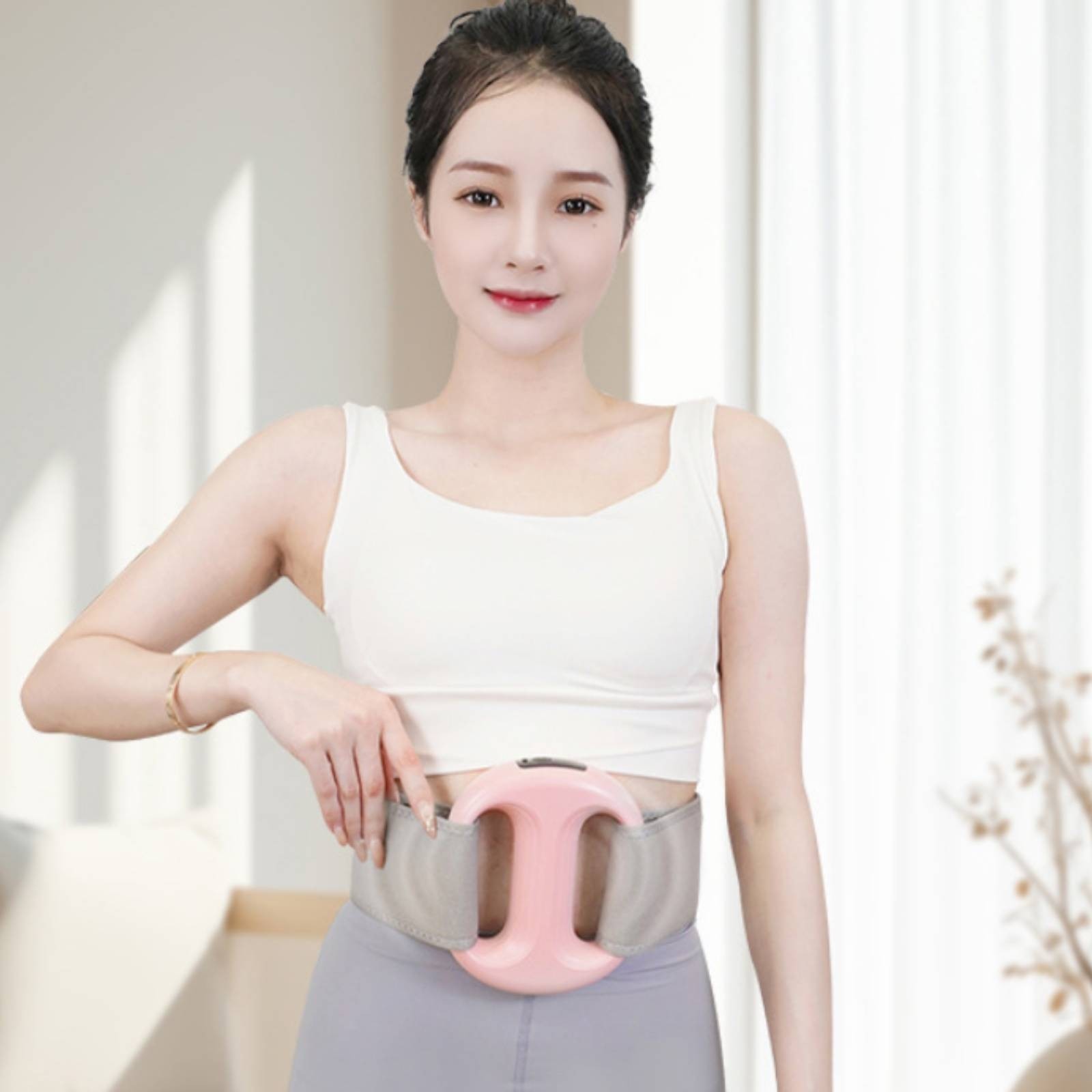 Fascia Circular Massager Button Controls Battery-Operated Circular Massager