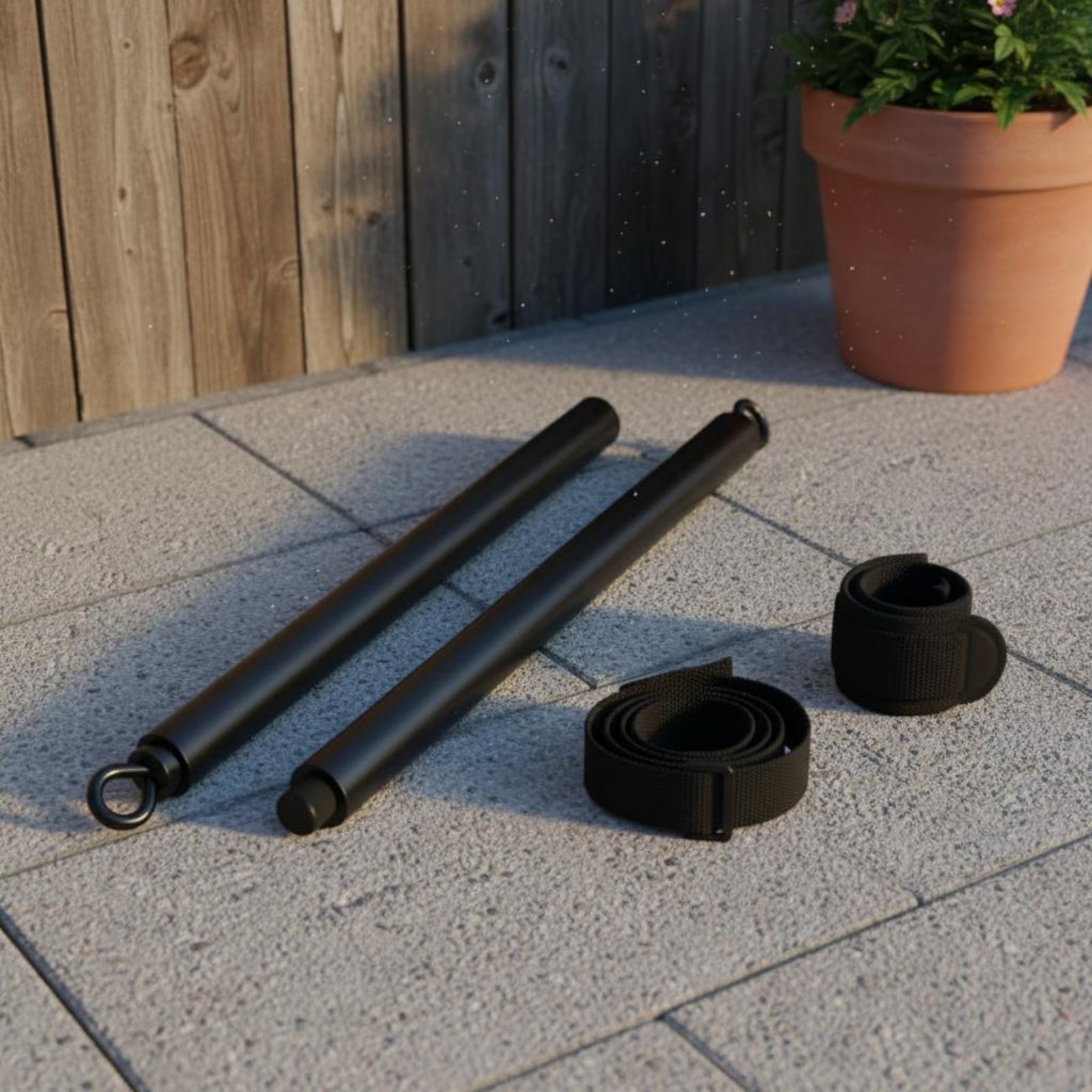 11 Pieces Pilates Tension Bar Adjustable Exercise Stick Beginner-Accessible