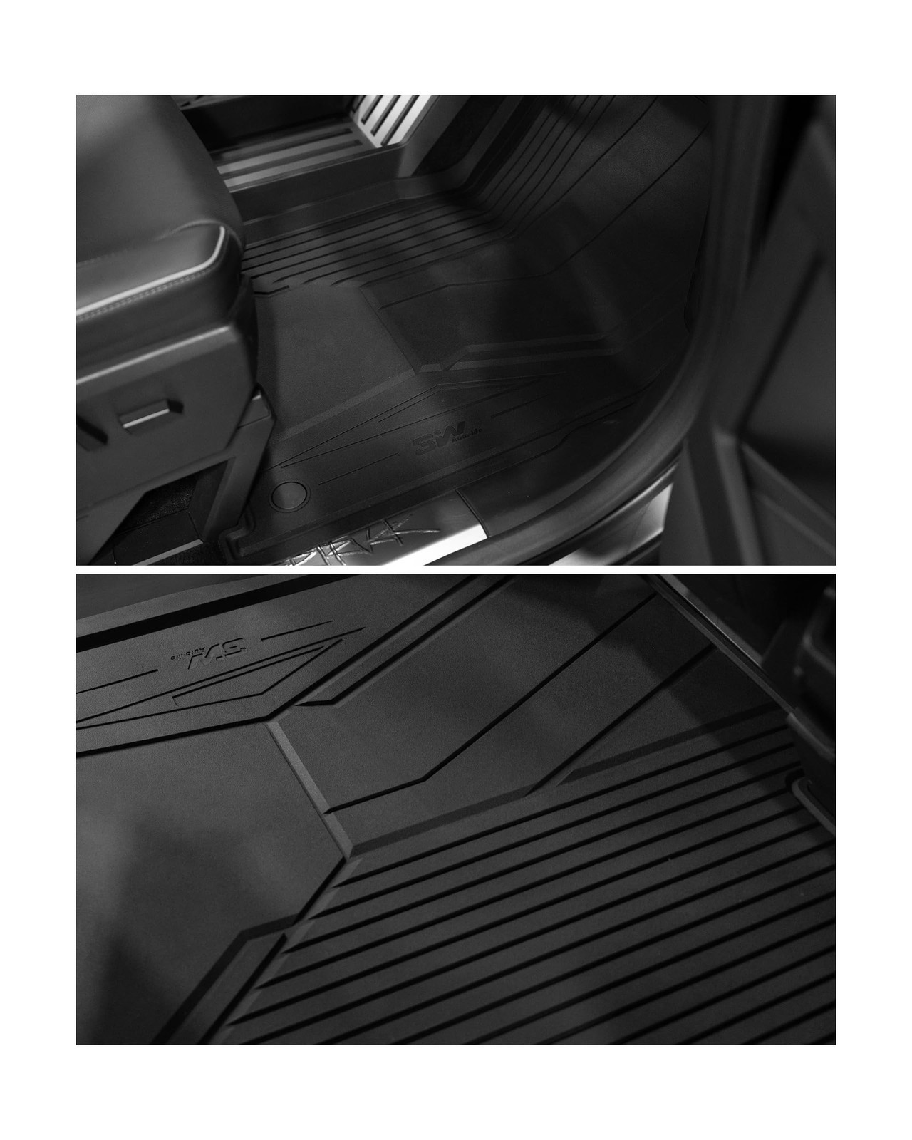Floor Mats For Tesla Cybertruck 23-26, TPE All-Weather Black