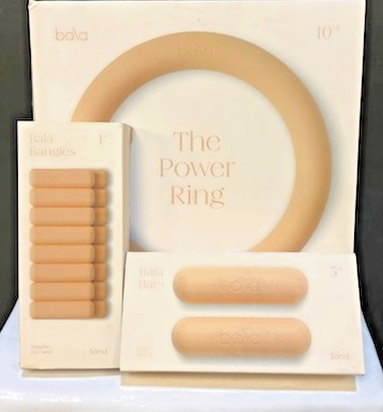BALA Home Gym SAND 1lb or 2lb Bangles, 10lb Power Ring, 3lb Bars New