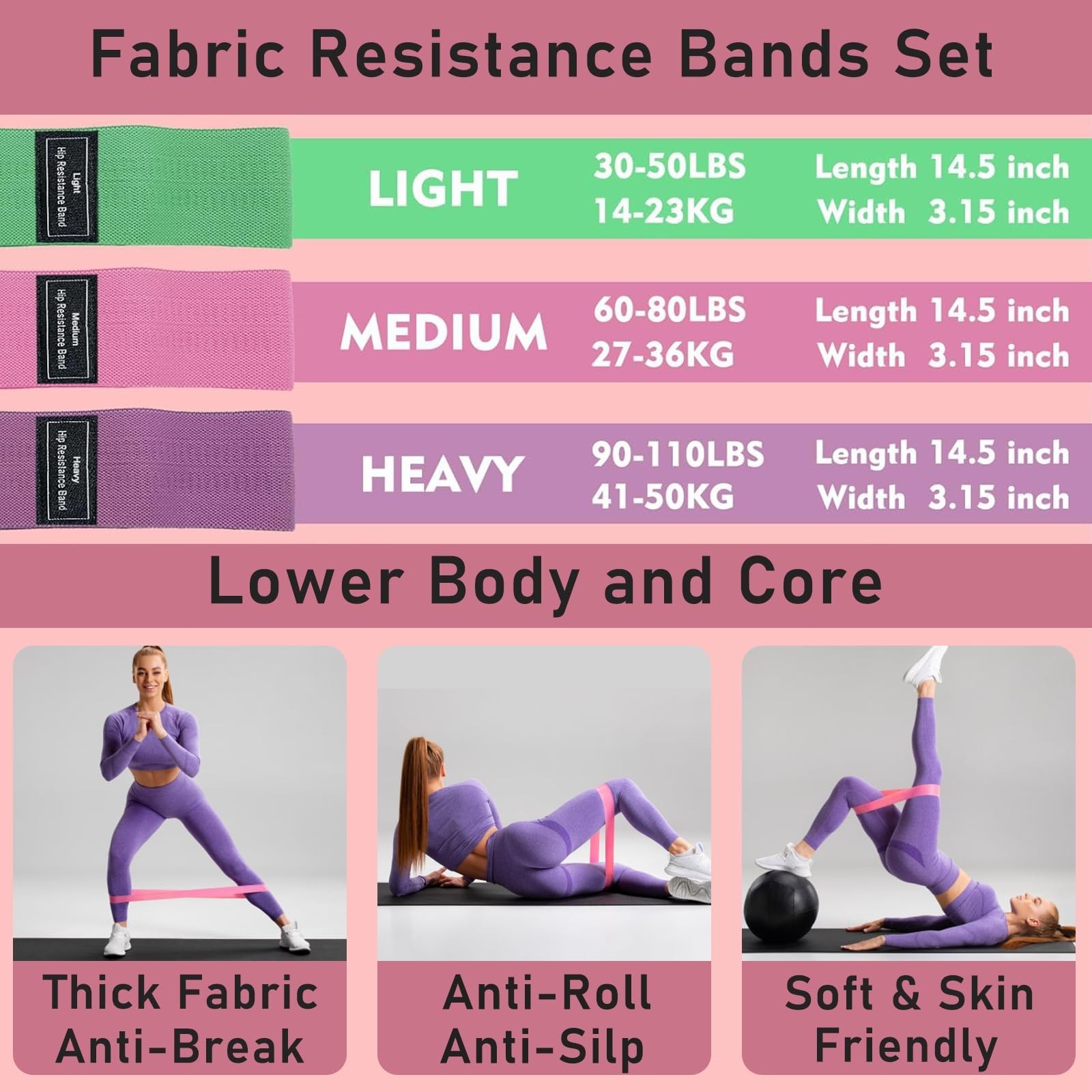 Pilates Ring Kit with Adjustable Ankle Wrist Weights, Resistance Bands, Ball,…