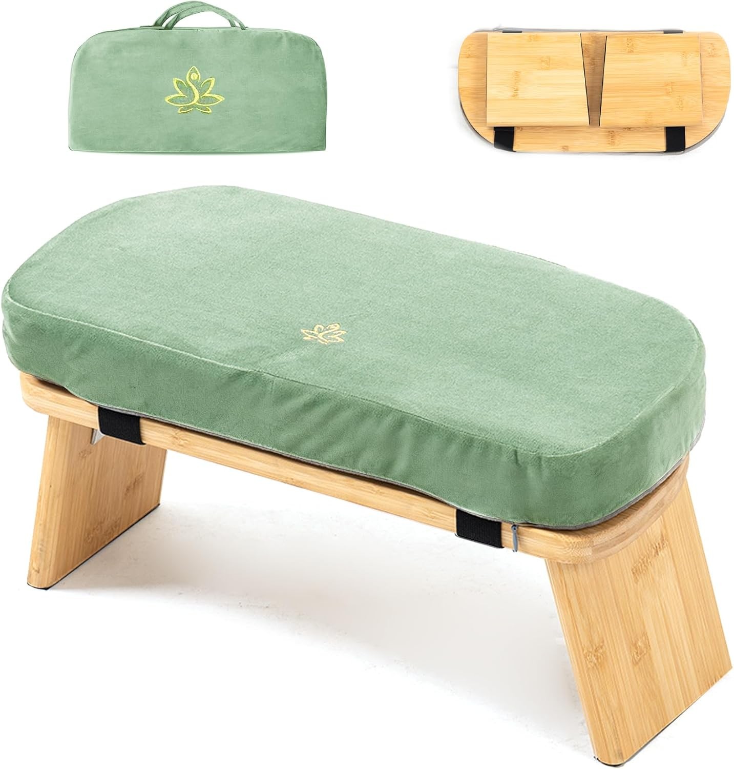 Meditation Bench Bamboo Meditation Stool Folding Kneeling Meditation Bench stool