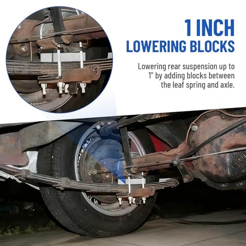 1 inch Universal Leaf Spring Lowering Block, 2 Pack Aluminum 1 inch Lower Block
