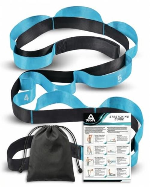 Stretching Strap with Loops for Length: 86 inches, Width: 1.5 inches Blue