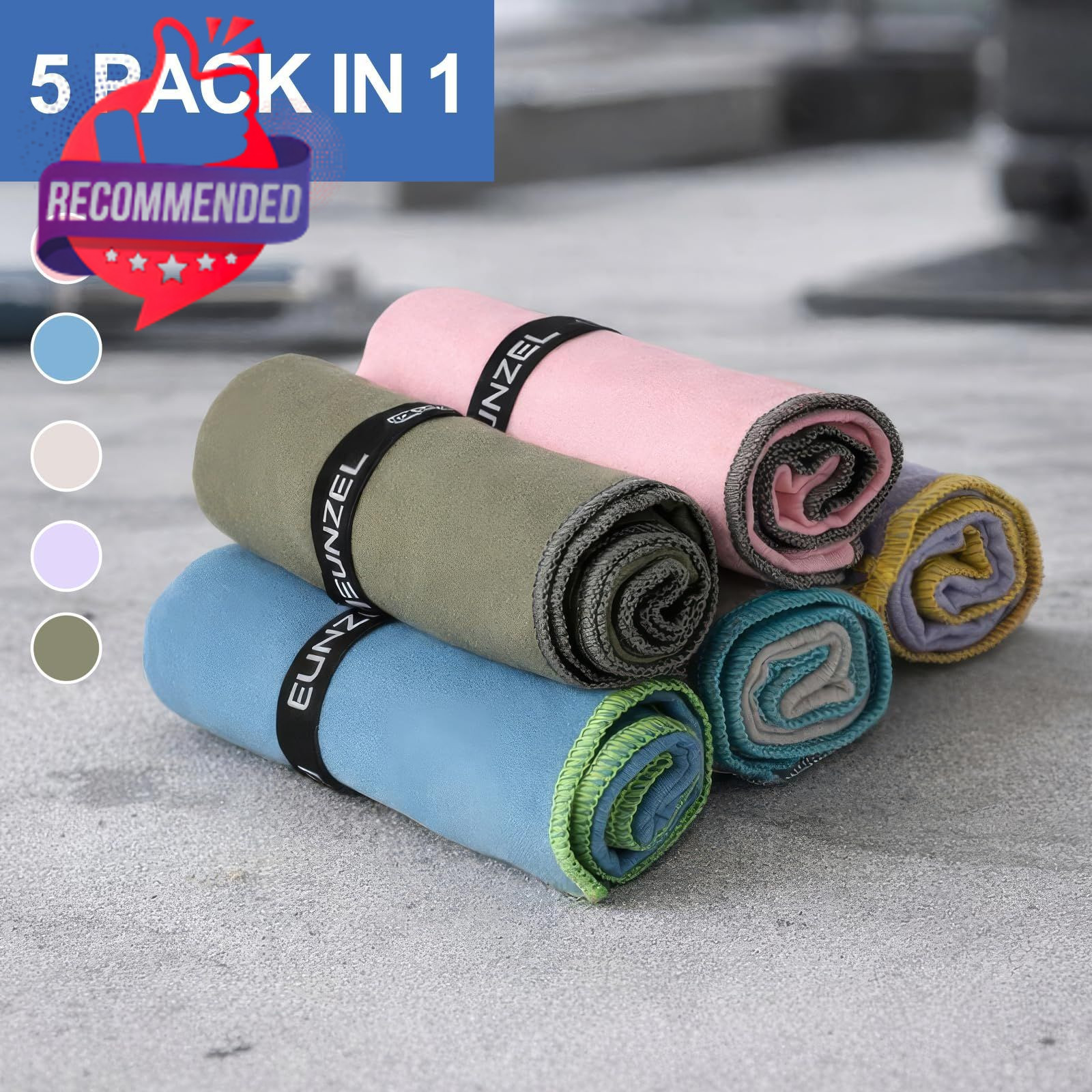 Eunzel Microfiber Workout Towel,Quick Dry Silver Ion Absorbent Sweat Gym…