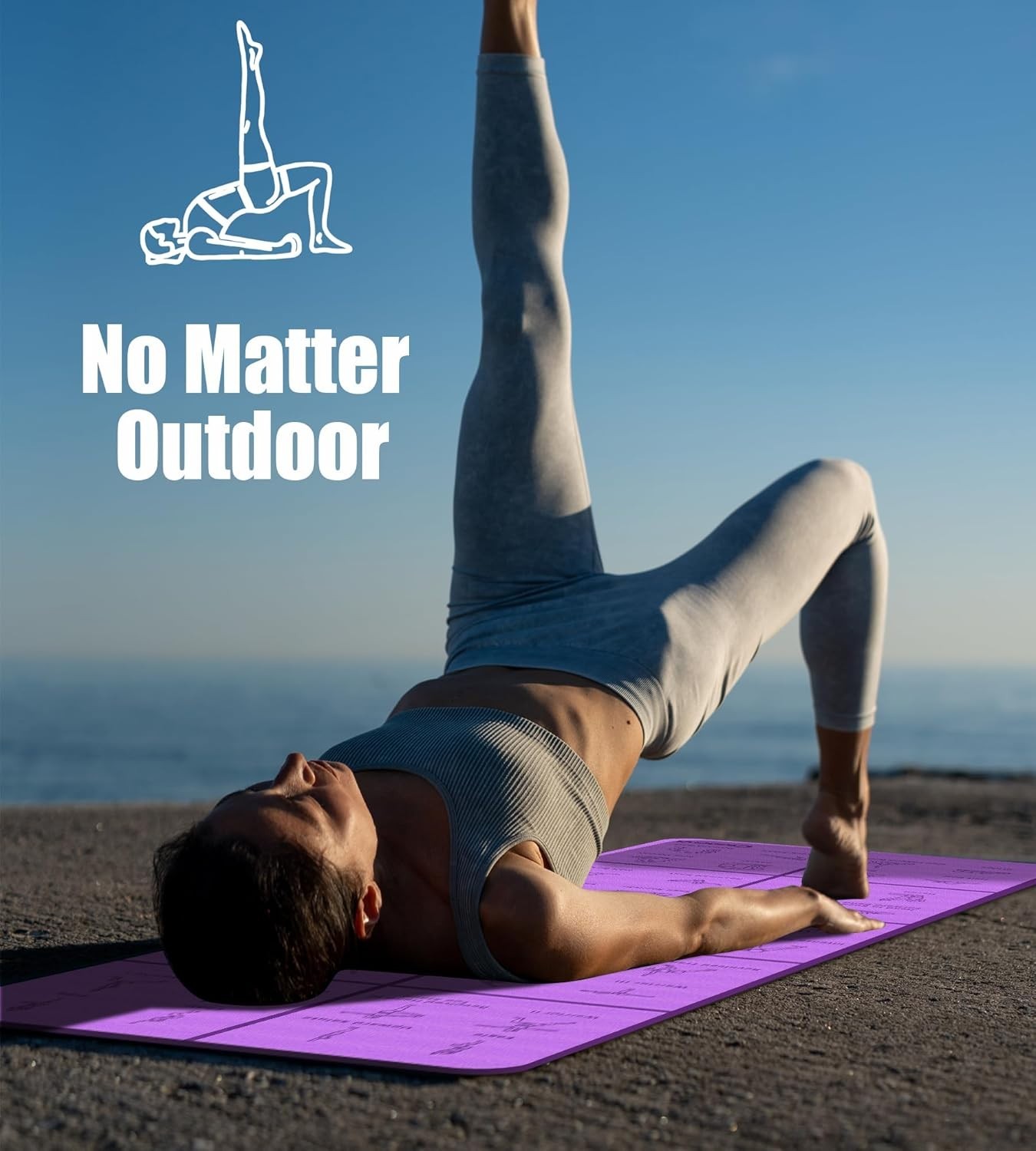 Foldable Thick Yoga Mat with Instructional Poses – Non-slip 8mm Thicken Exercise