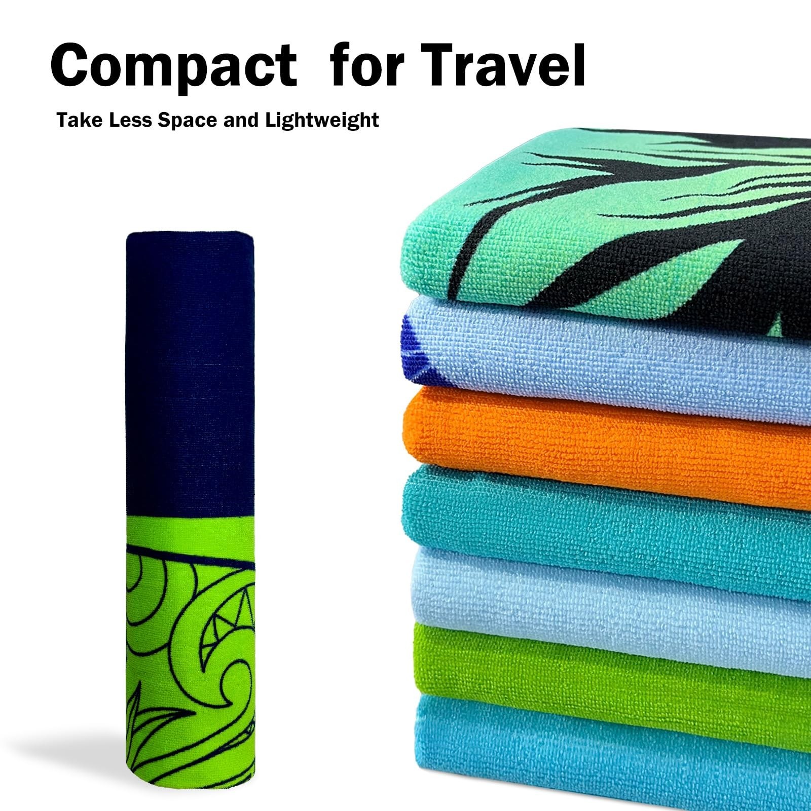 cabanana Microfiber Beach Towels Oversized – Quick Dry Beach Towels, Lightwei…