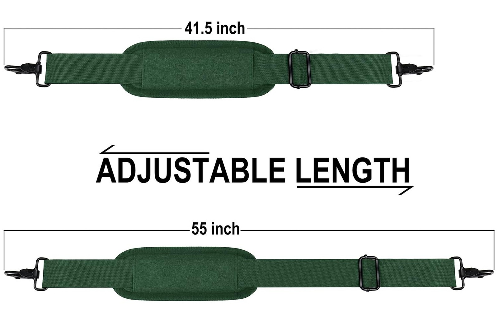 Shoulder Strap 56 inch, Universal Adjustable Thick Soft Duffel Bag Shoulder S…