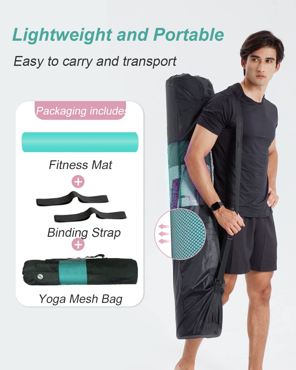 Yoga Mat XXL 200x130cm NBR 15mm Thick and Comfortable Gymnastics Mat for Home Fitness…