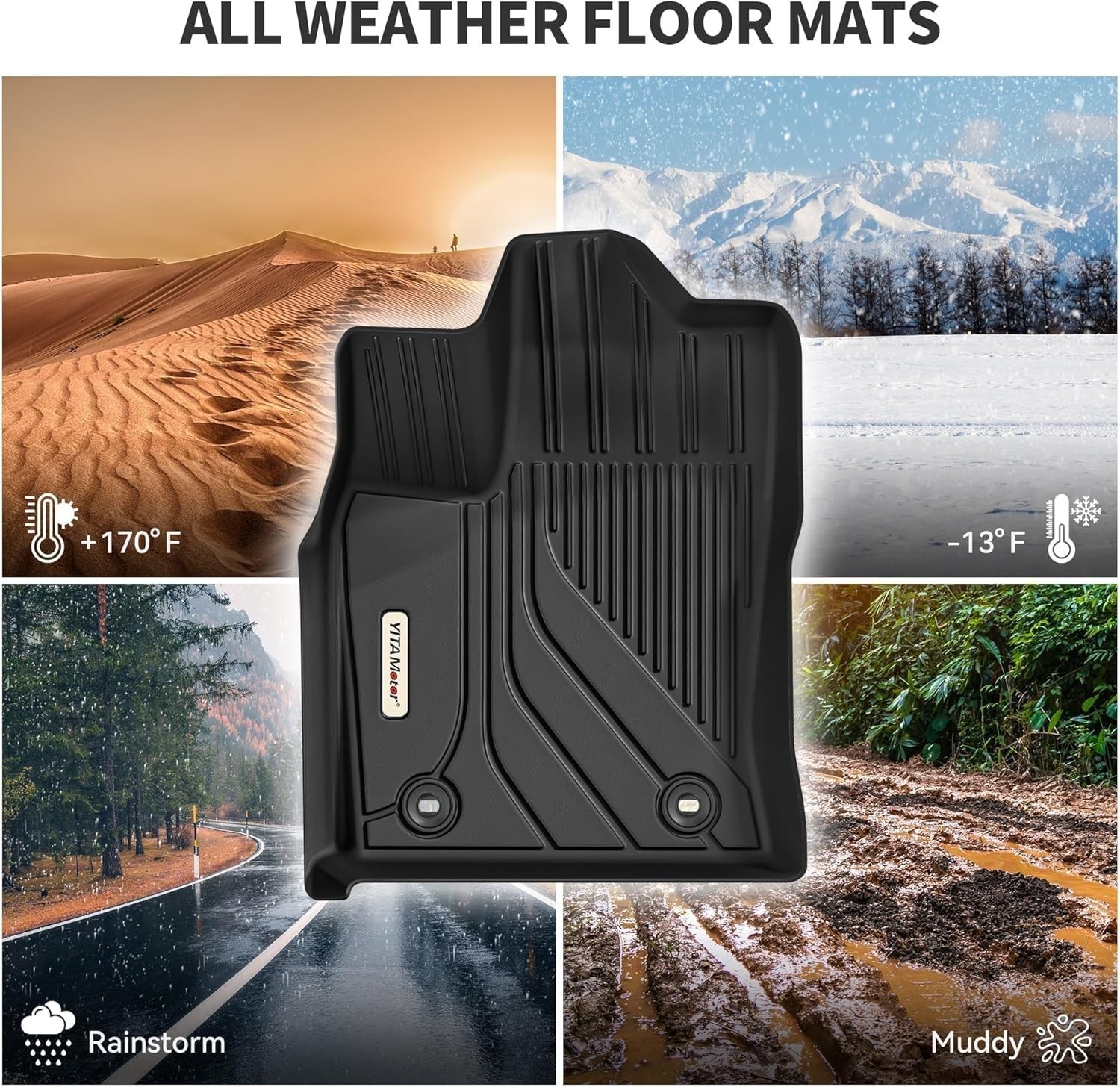 YITAMOTOR Floor Mats Fits for Toyota Tundra Double Cab 2026 2025-2022, Custom Fi