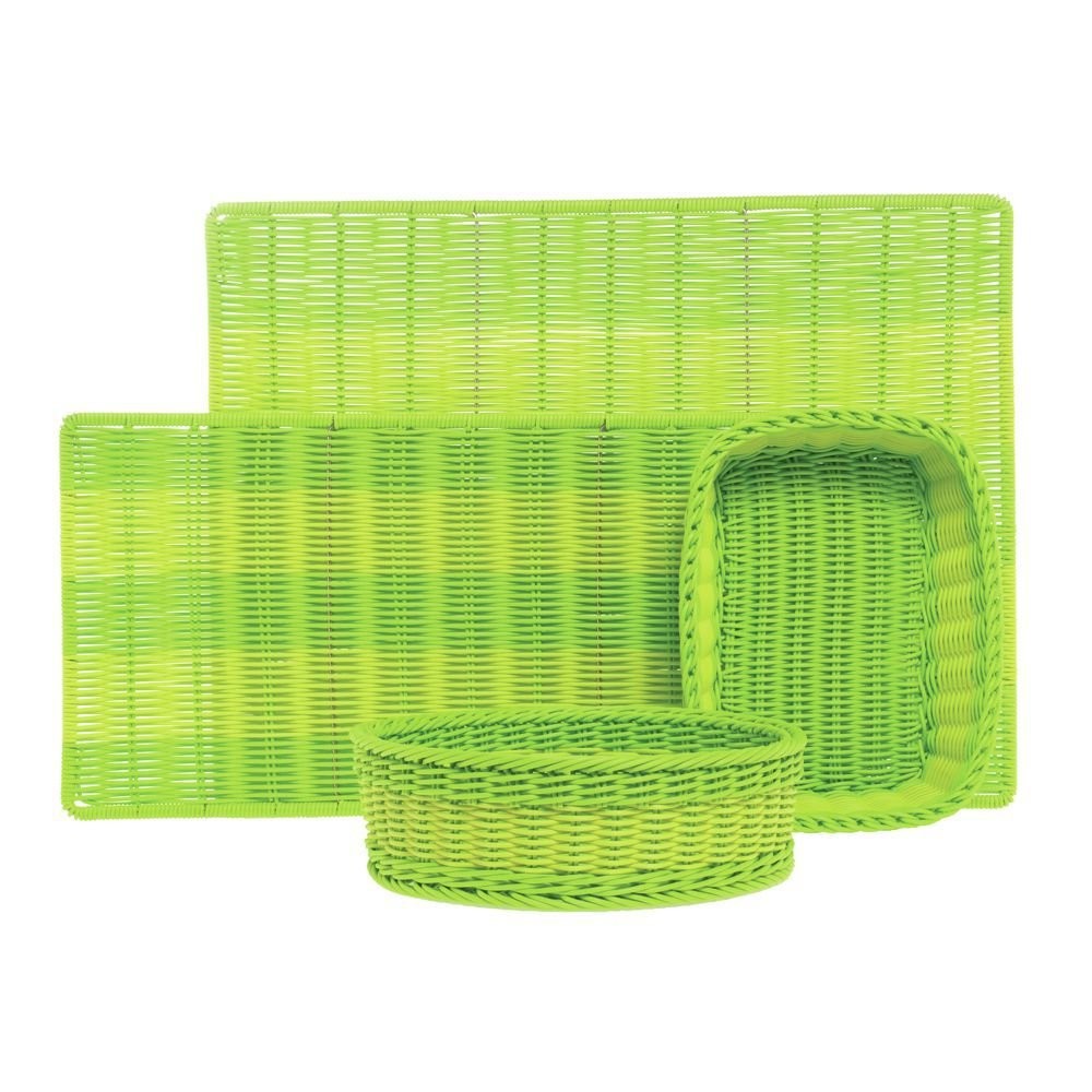 HUBERT® Rectangular Synthetic Green Wicker Sushi Mat -24&Prime; L x 15&Prime; W x 1/4&Prime; H