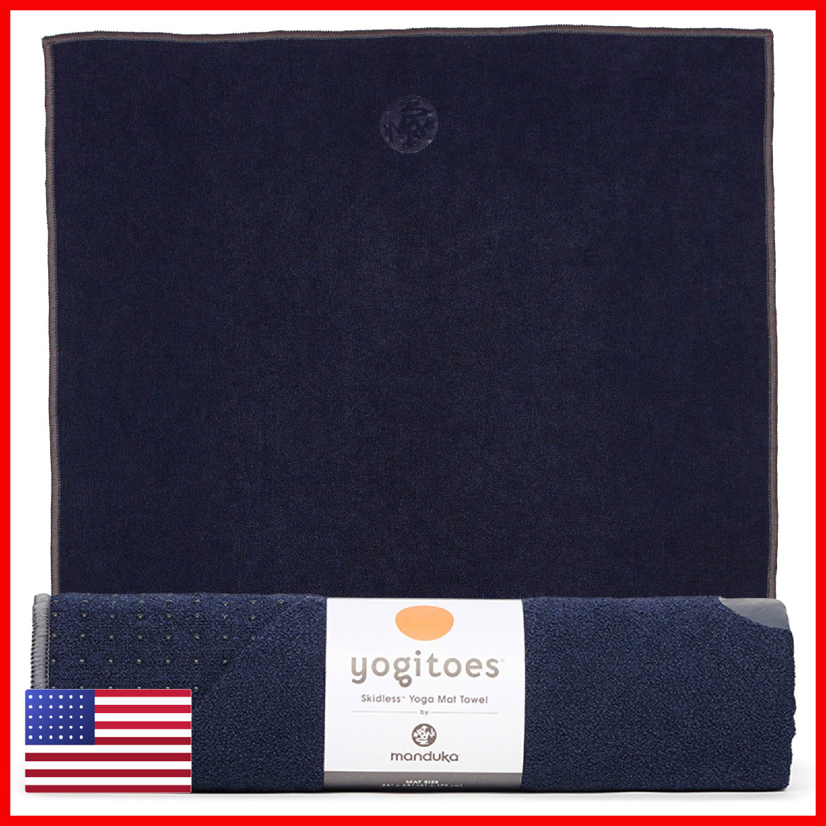 Manduka Yogitoes Hot Yoga Mat Towel – 71 Moisture Activated Grip Patented
