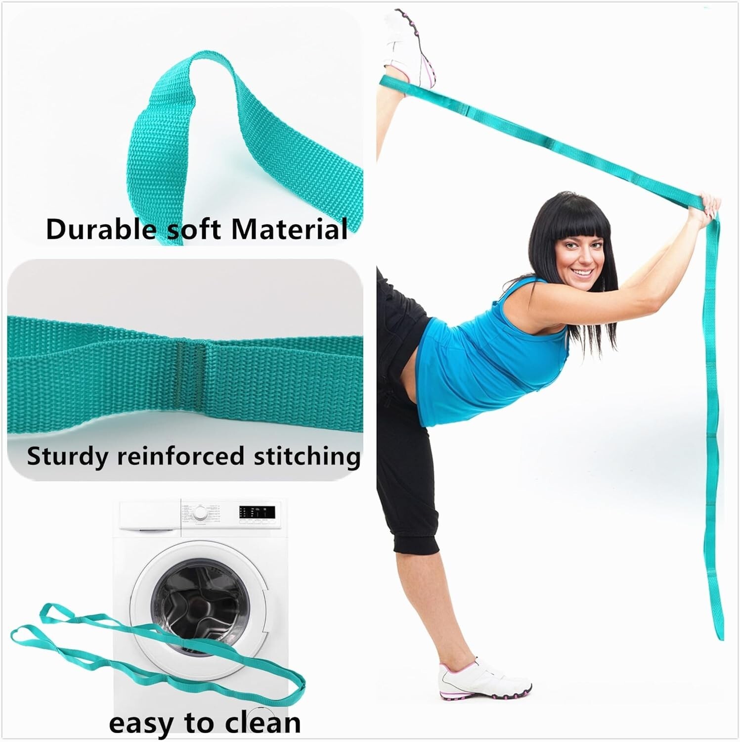 Stretching Strap Yoga Strap Physical Therapy for Home Workout, Exercise, Pilates