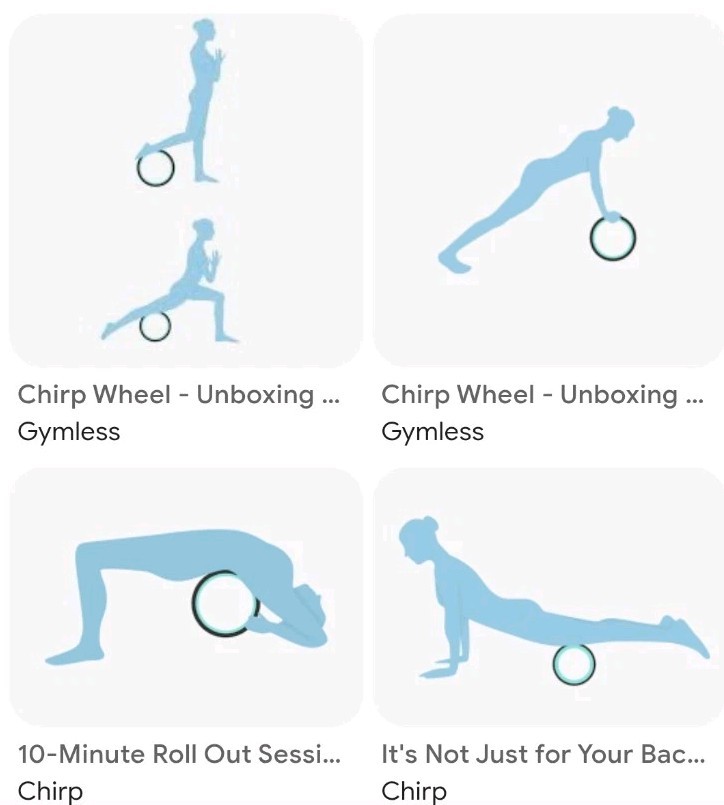 Chrip Wheel 10&Prime; Deep Tissue Roller for Exercise-Back Pain,Stretch,Yoga Wheel