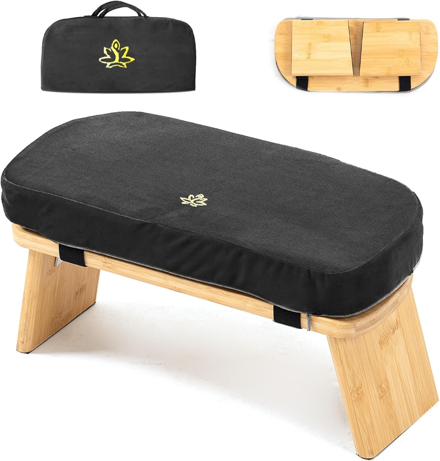 Meditation Bench Bamboo Meditation Stool Folding Kneeling Meditation Bench stool