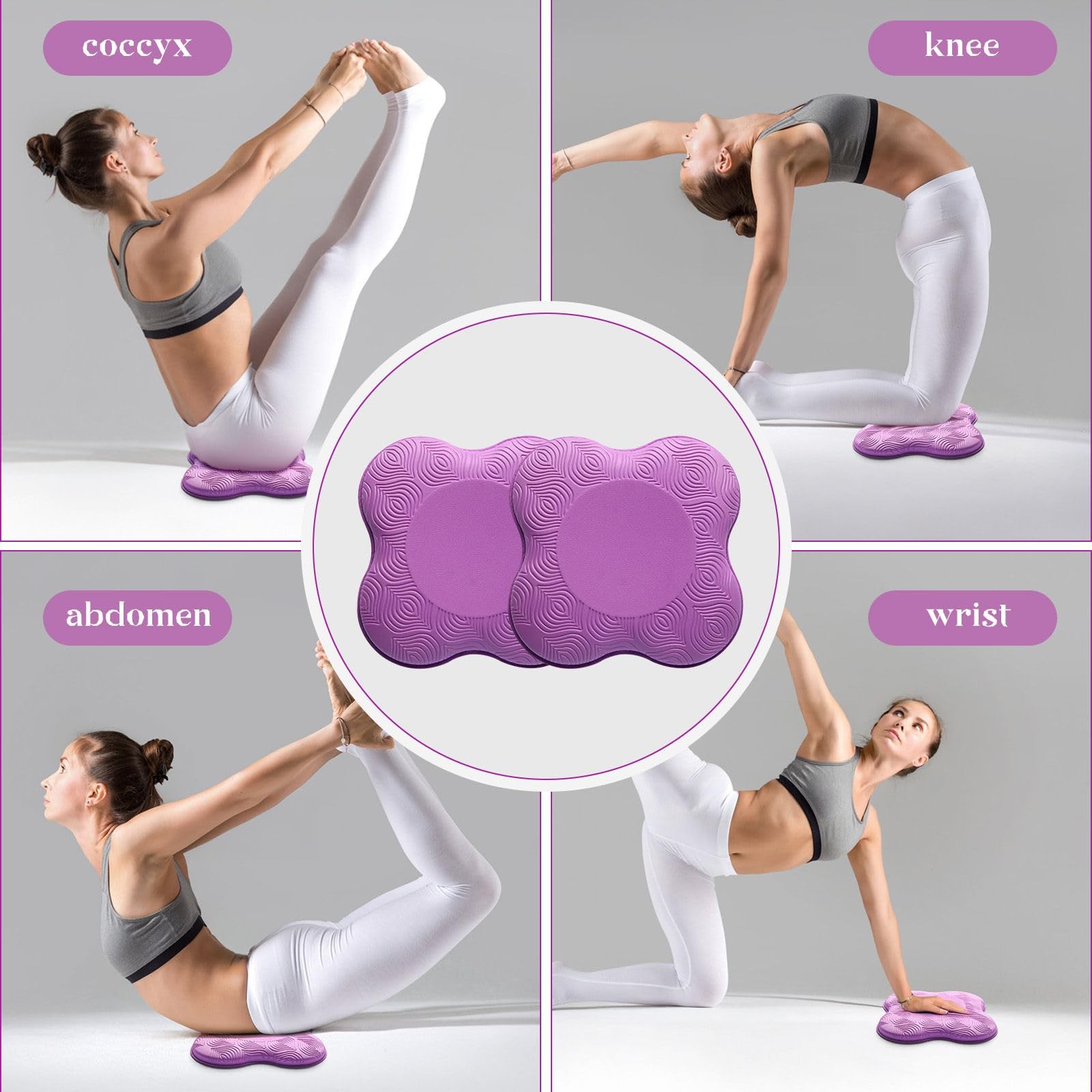 2 packs Yoga Knee Pad Cushion Extra Thick for Knees Elbows Wrist Hands Head F…