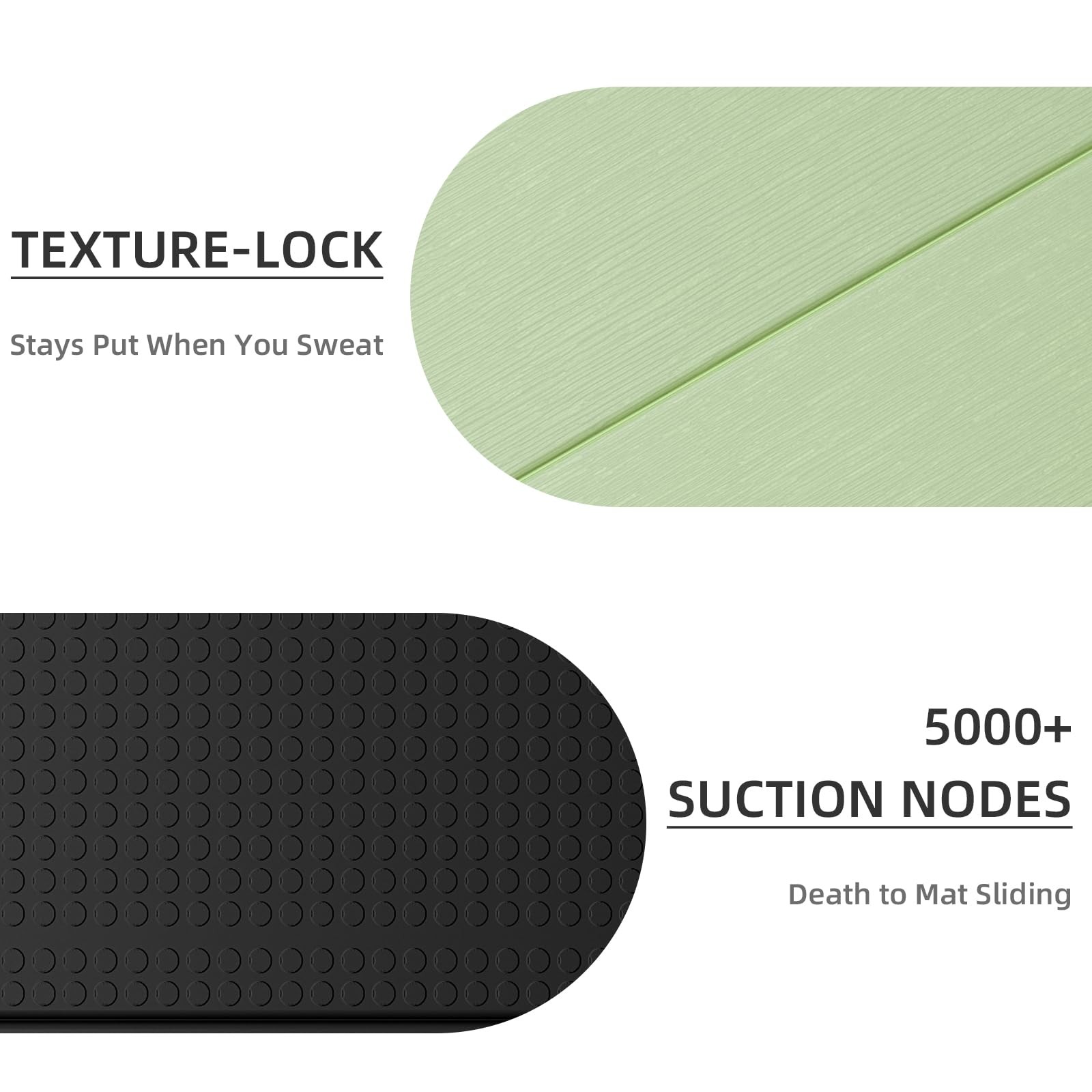 Foldable Yoga Mat 0.32 inches Thick(8mm), SGS Certified POE Material