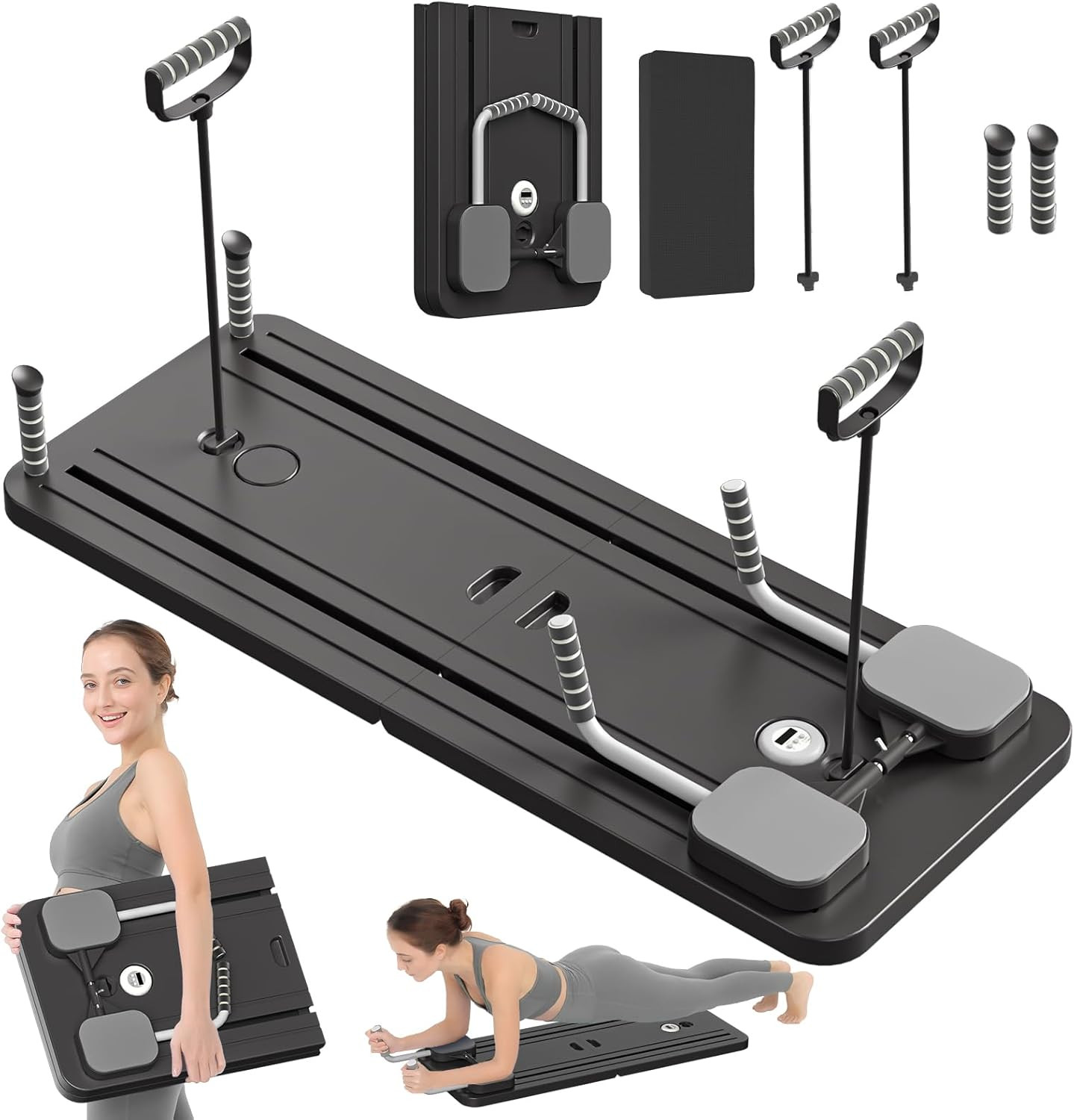 5-in-1 Foldable Pilates Reformer Board for Home Workout & Fitness