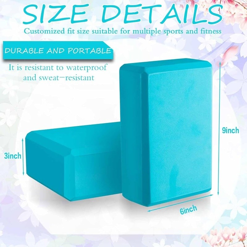 20 Pack EVA Foam Yoga Blocks Non Slip High Density Bricks Flexibility Exercise