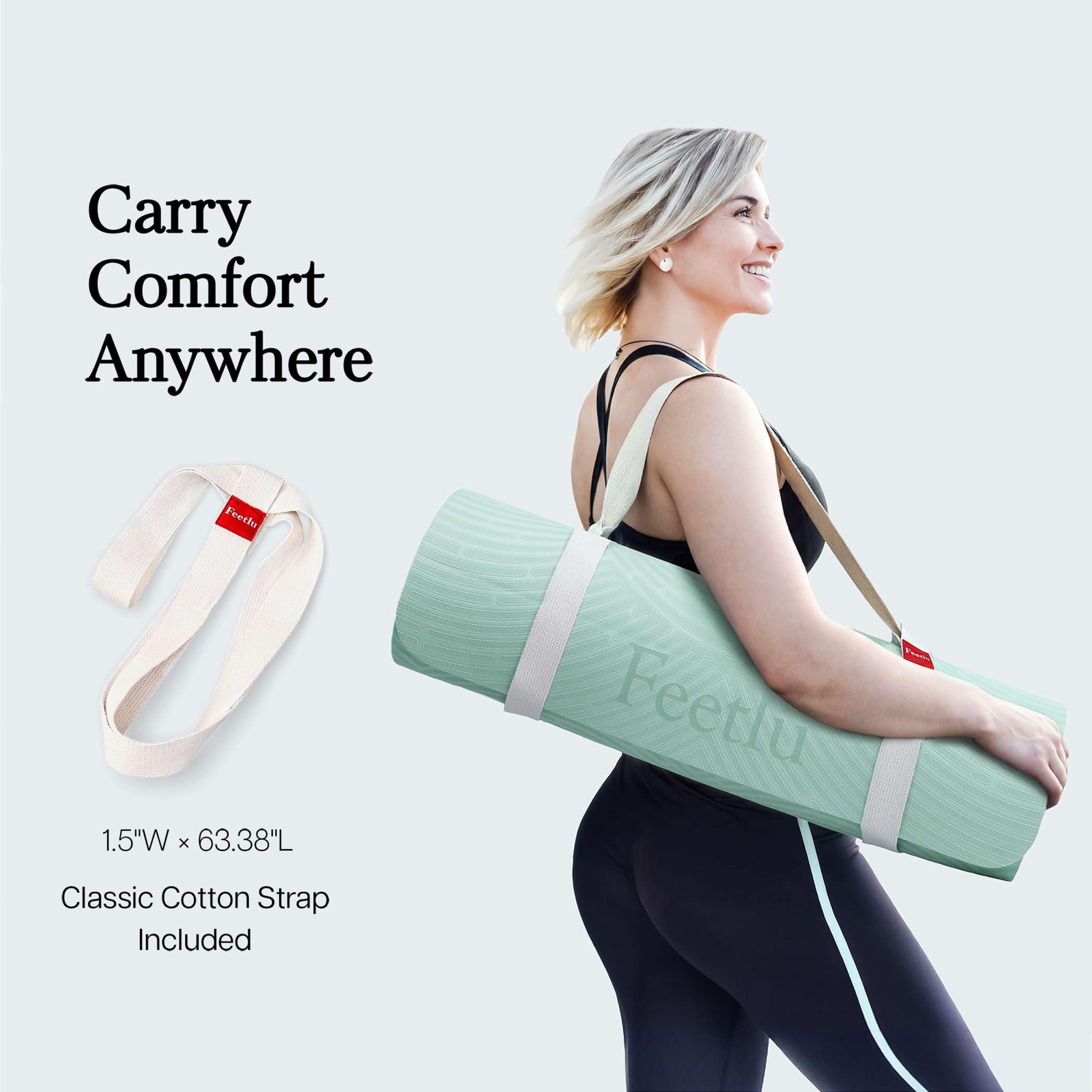 Extra Thick 12mm Exercise Mat – 74&Prime;L x 26&Prime;W Inch, Non-Slip, Joint-Friendly & …