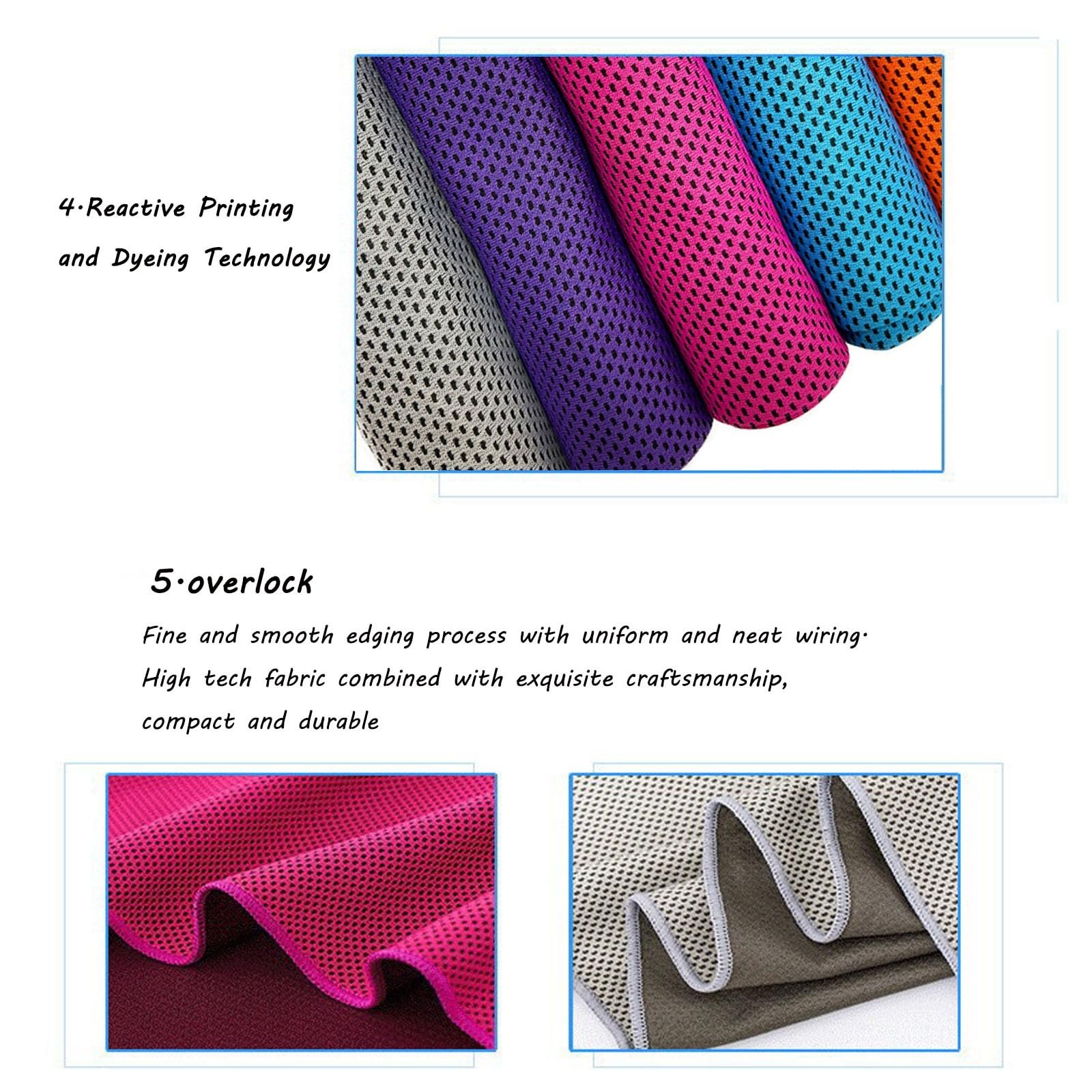 5 Pack Cooling Towel 47&Prime;x13.78&Prime;(120x35cm) Microfiber, Soft Breathable Chilly …