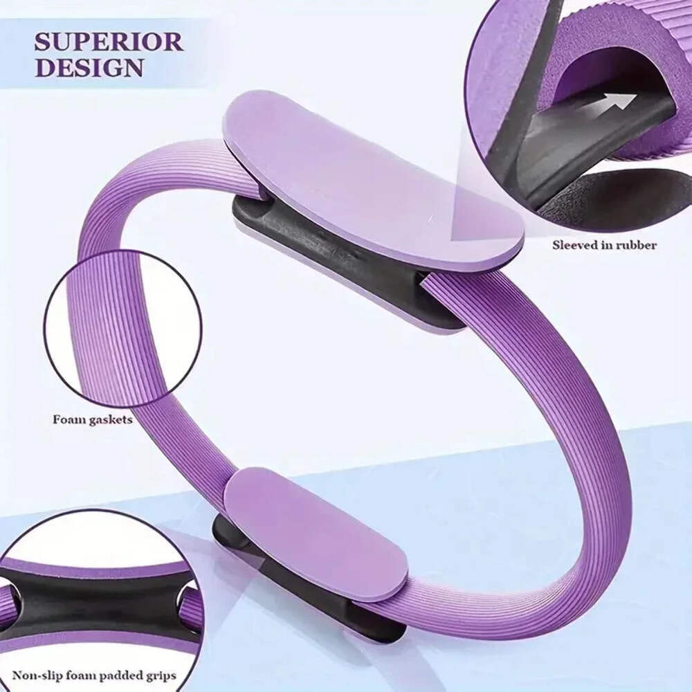 1Pcs Brand New Yoga Fitness Ring Circle Pilates Women Girl Exercise Home Resista