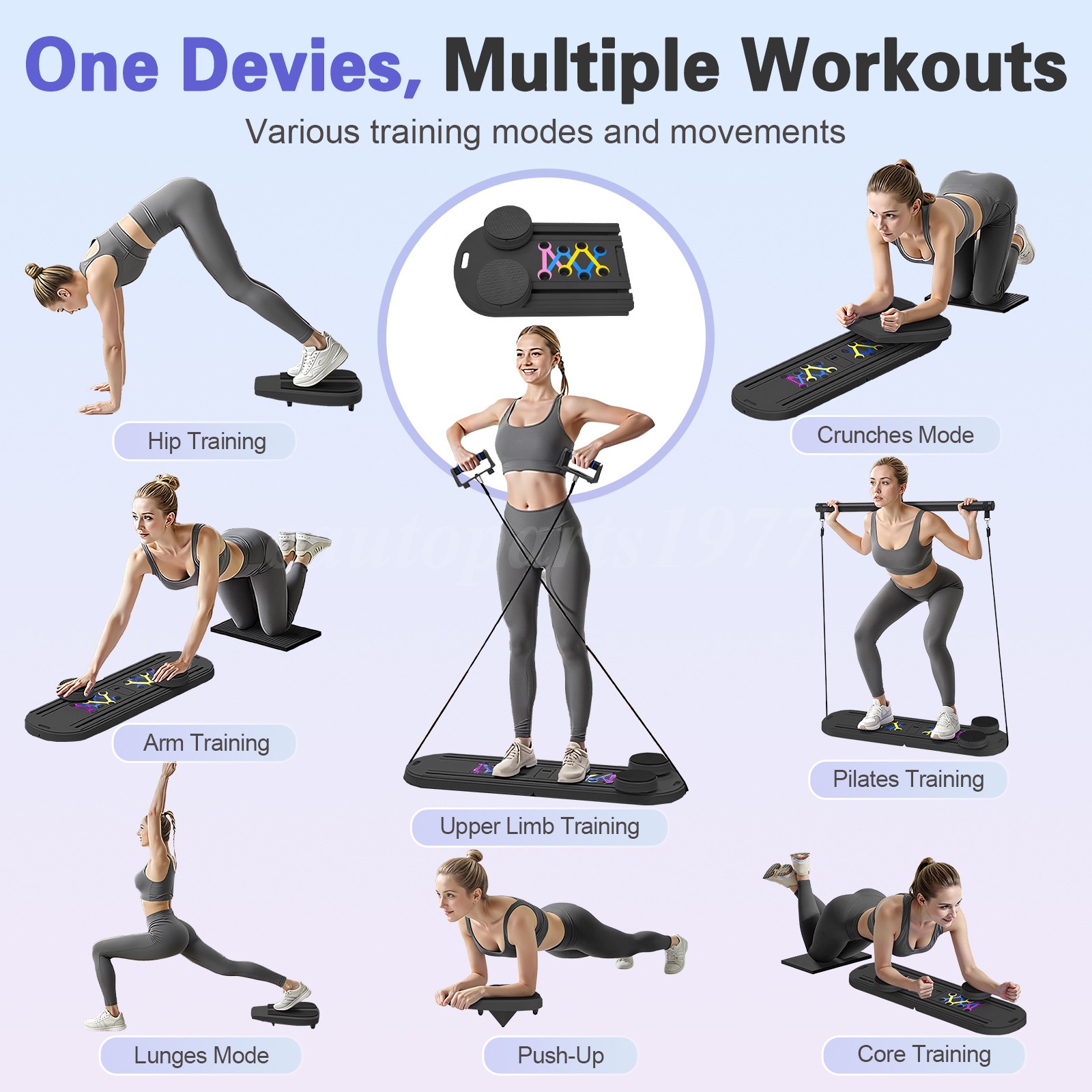 Pilates Board 2025 Pilates Reformer Set, Multi-Purpose Foldable Pilates Reform