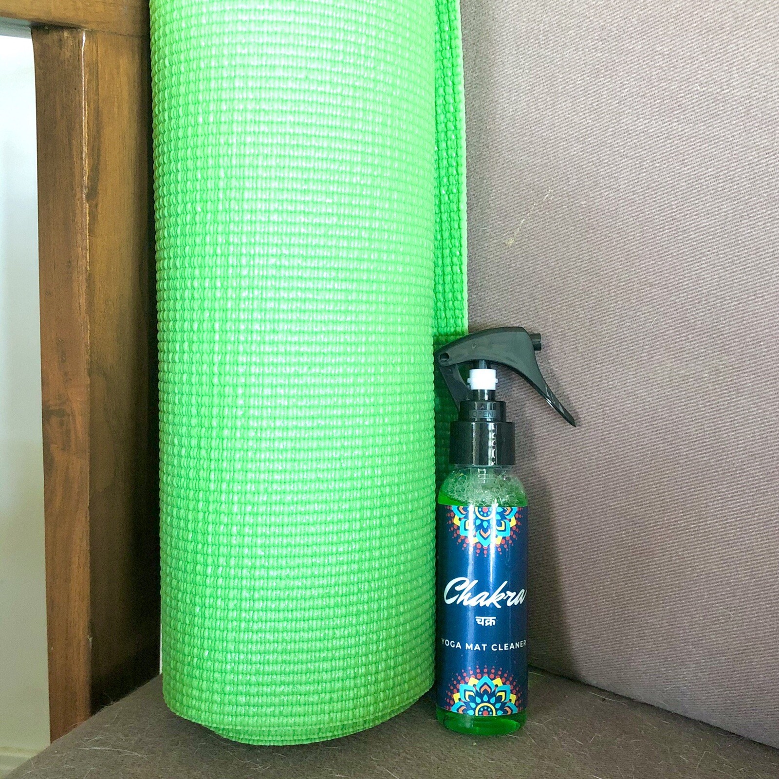 Chakra Yoga Mat Cleaner, Natural Product with Essential Oils 90mL Spray Bottle
