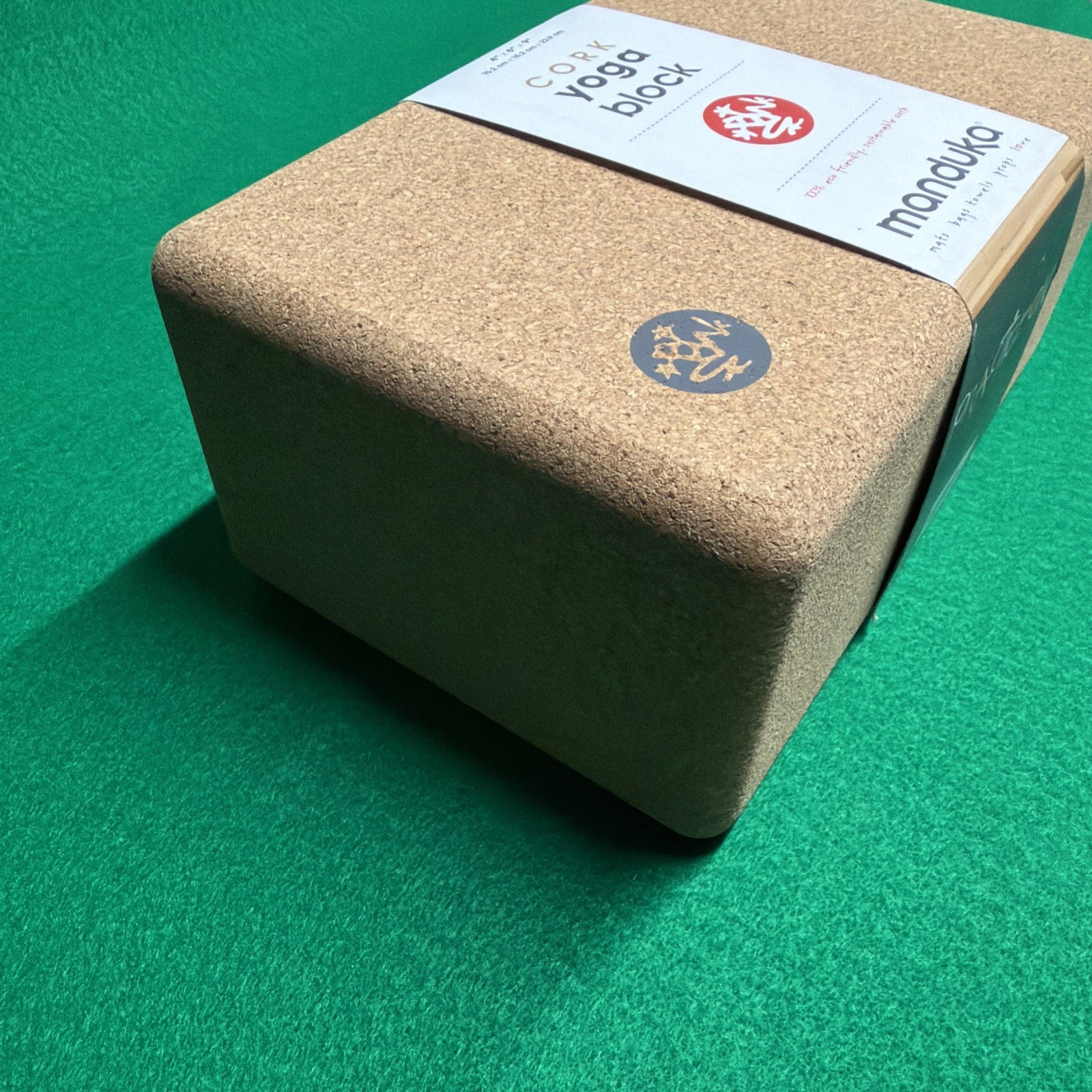 Manduka Cork Yoga Block Improve Strength Balance Flexibility Barre Natural