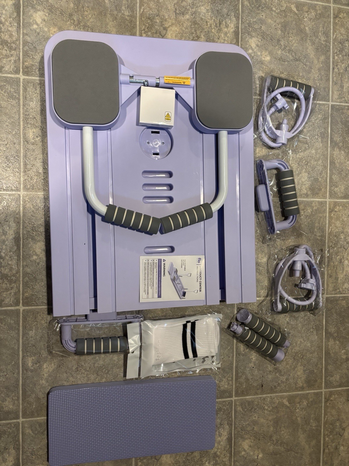 Flo Foldable Pilates Reformer Board Multi-Purpose, Purple Brand New In Box