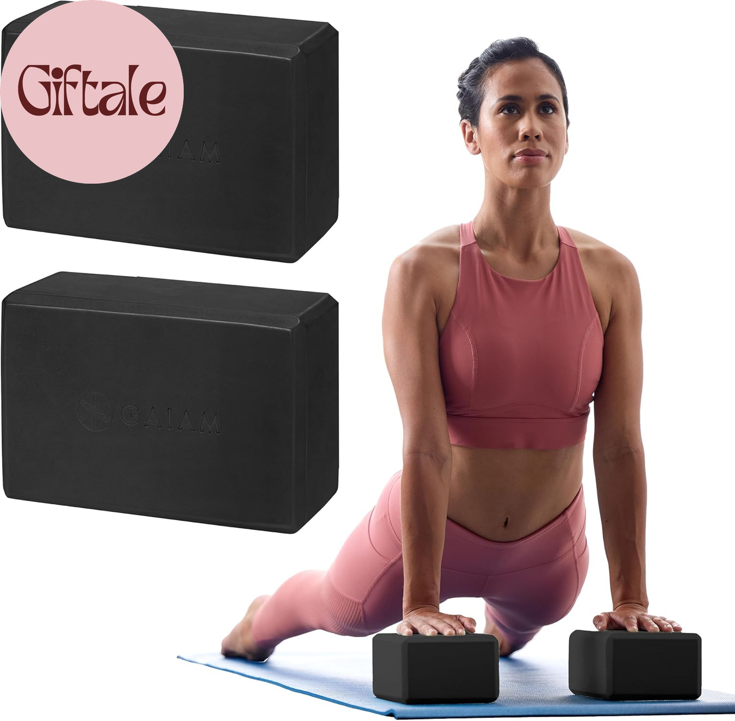 Yoga Block – Supportive Latex-Free Eva Foam – Soft Non-Slip Surface with Beveled