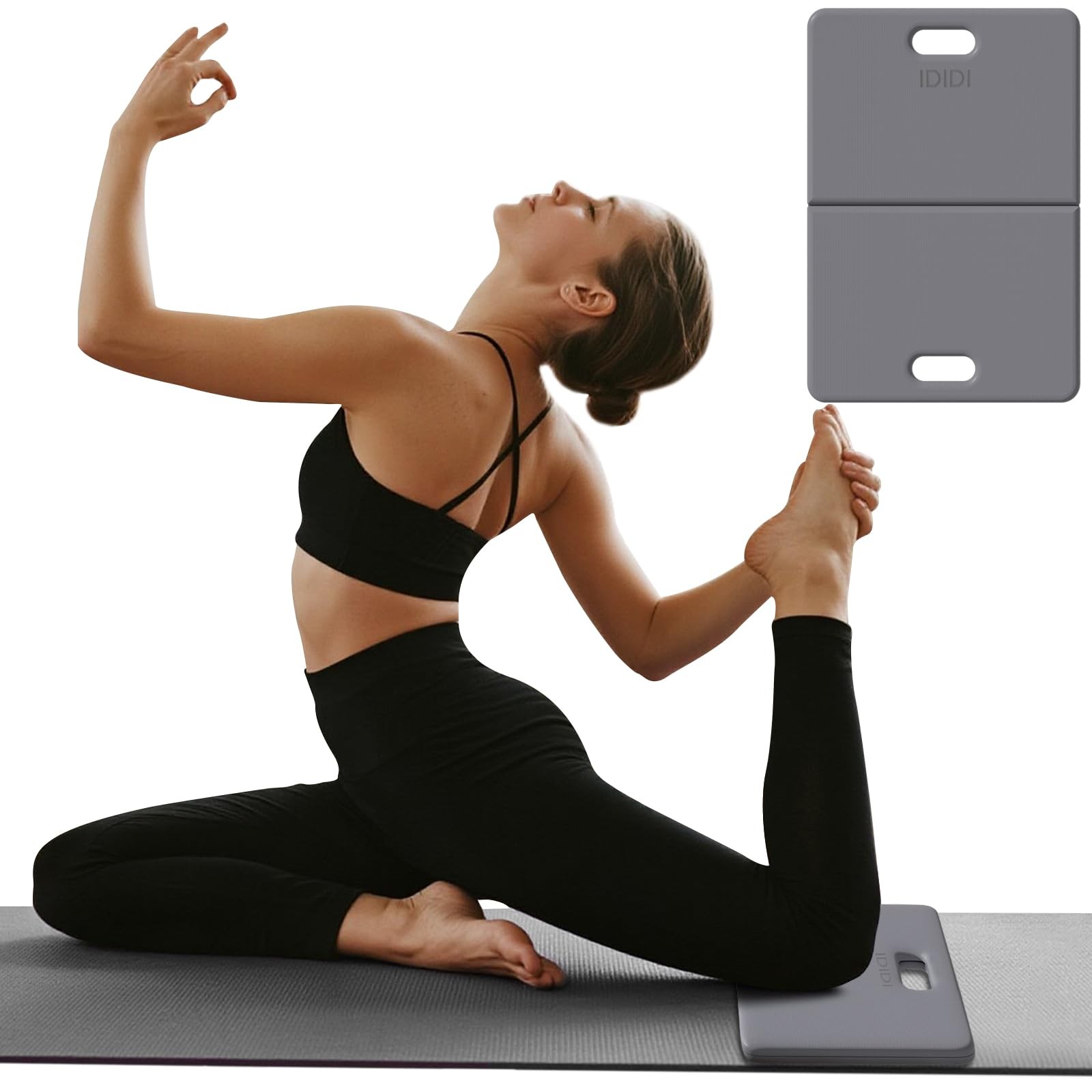 Foldable Yoga Knee Pads Cushion Mat Man Woman Kids Non-Slip Support Exercise