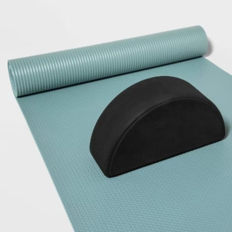 ALL IN MOTION HALF MOON YOGA BLOCK – EVA FOAM FITNESS ACCESSORY – BLACK