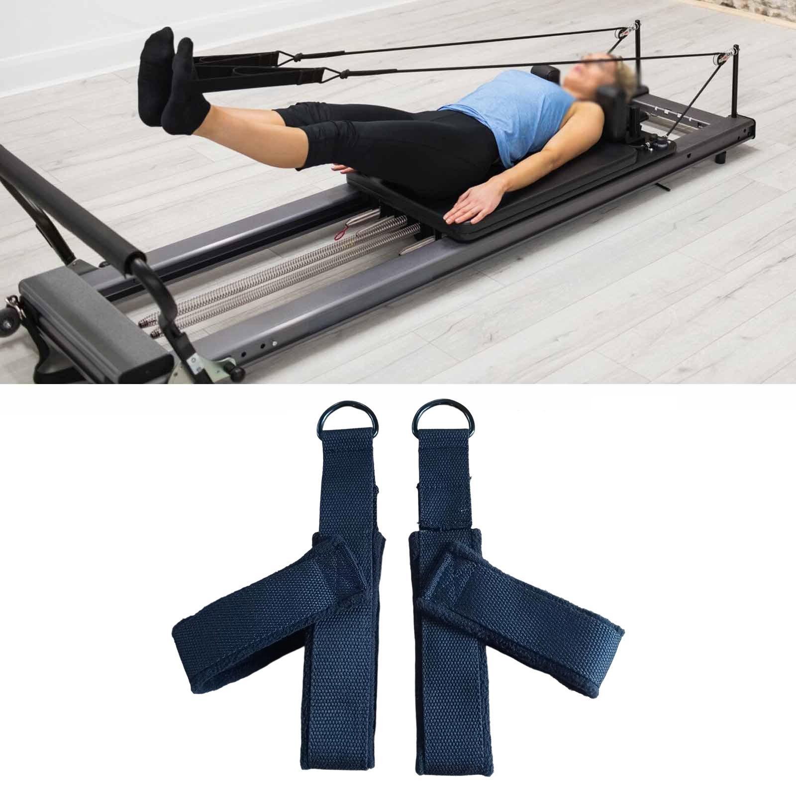 2Pcs Pilates Double Loop Straps for Reformer Ankle Home D Rings Strap Handle