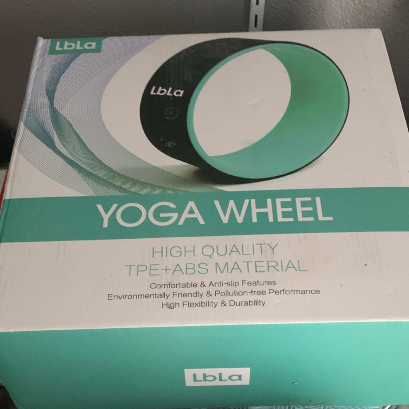 LbLa Yoga Wheel Anti-slip TPE ABS Durable Black Green for Unisex Adults