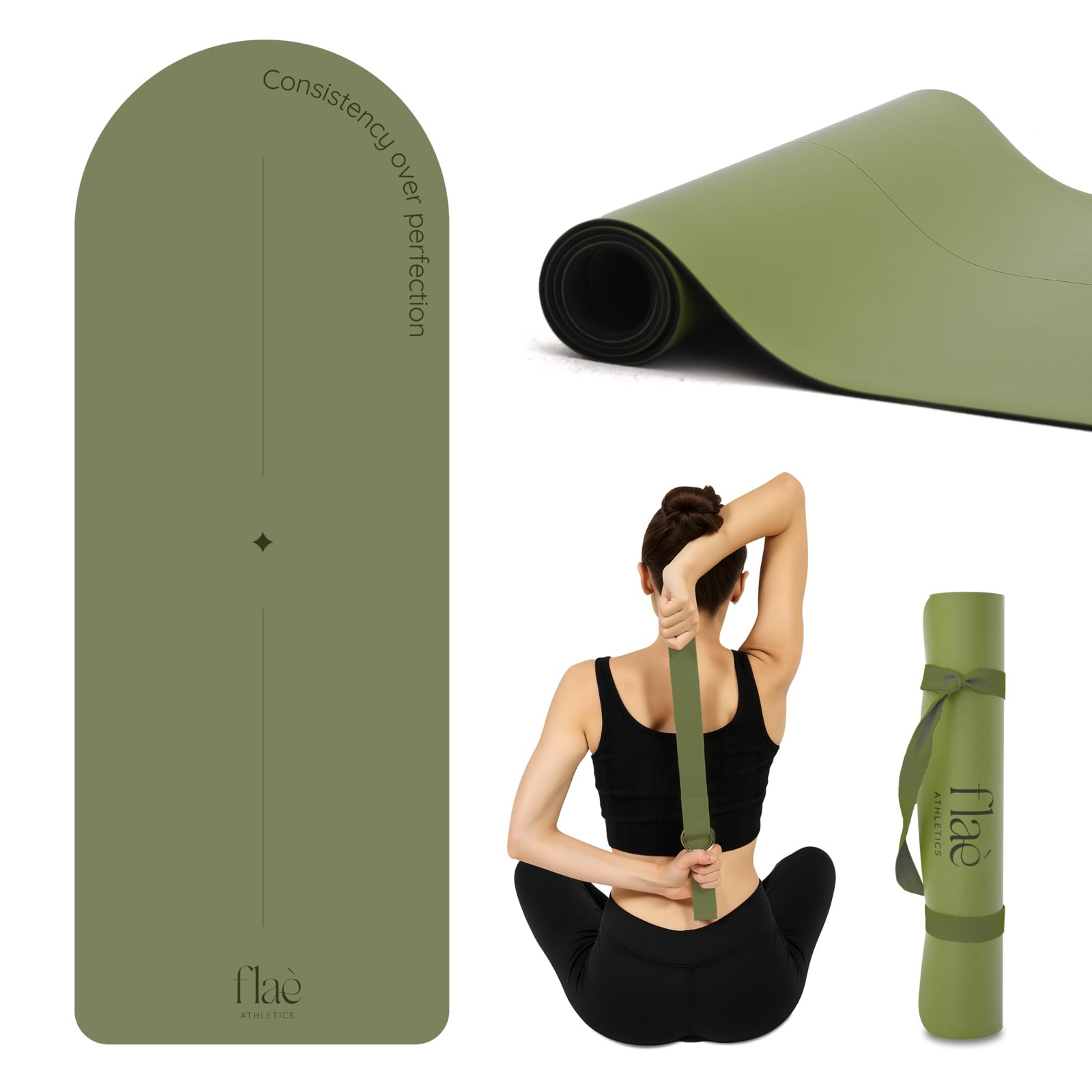 Arch-shaped Yoga Mat, Eco PU Rubber, Non-Slip Exercise Mat for Yoga, Pilates,…