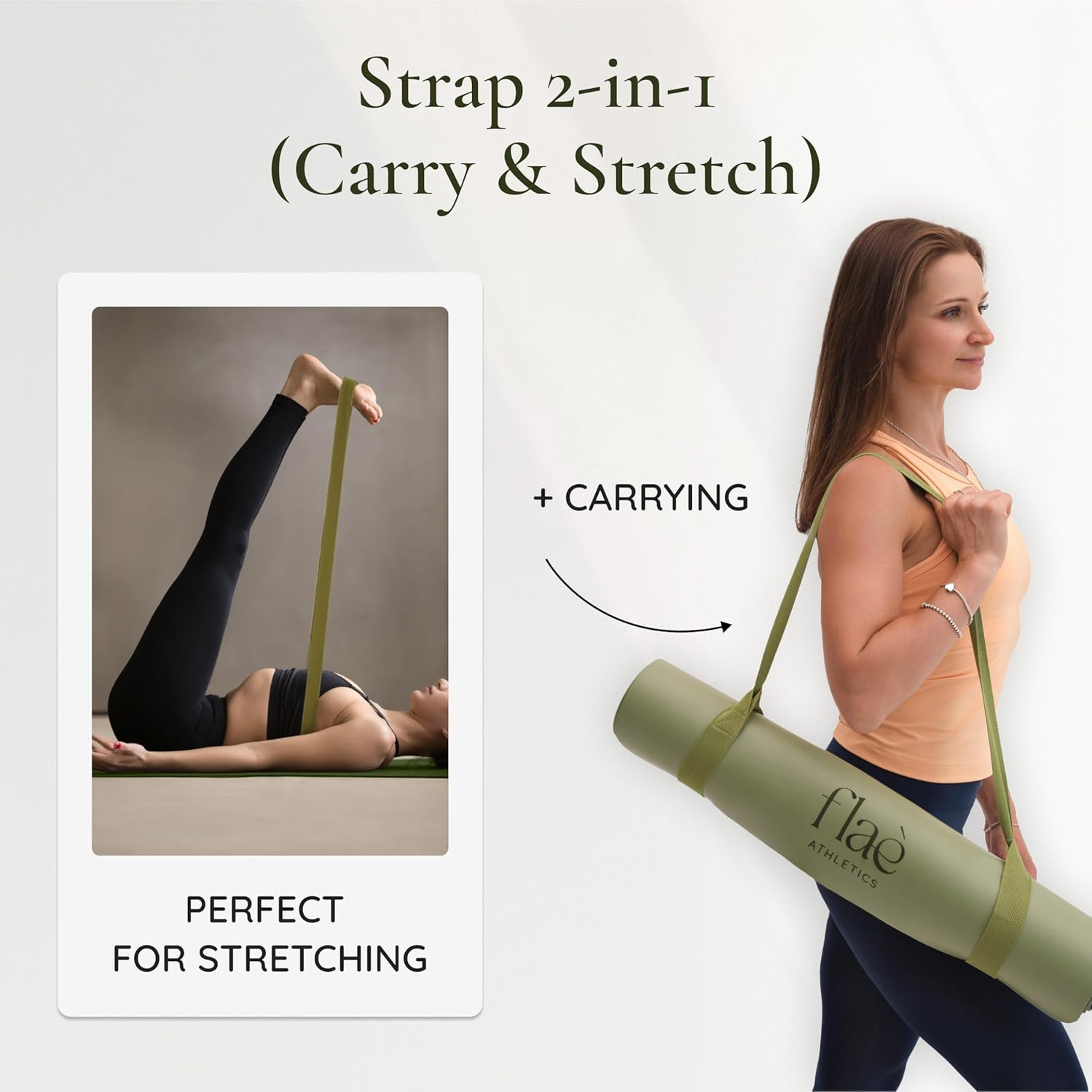 Arch-Shaped Yoga Mat, Eco PU Rubber, Non-Slip Exercise Mat for Yoga, Pilates, Ho