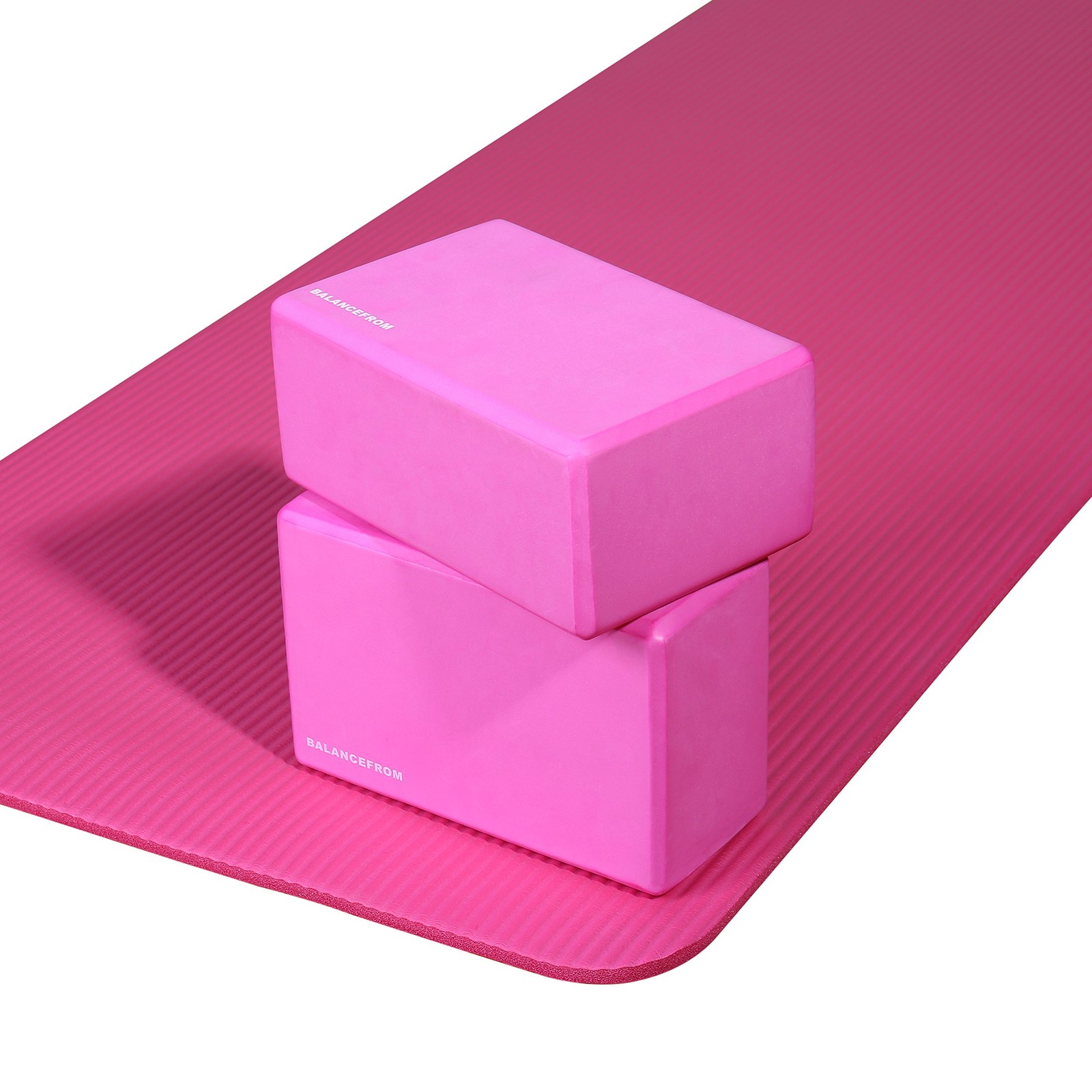 GoYoga High Density Yoga Blocks Stability Props 9x6x4 Inch 2 PCS