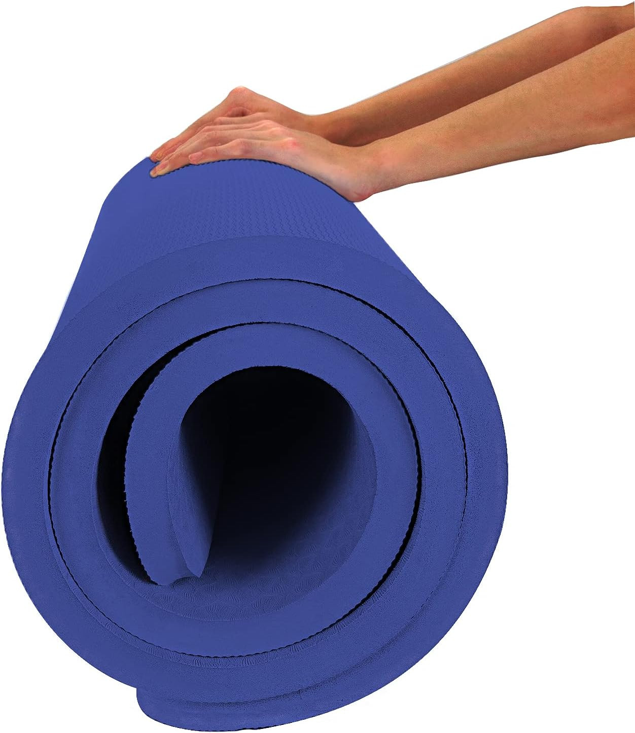 4/5 Inch TPE Yoga Mat Fitness & Exercise Mats Large Size 72&Prime;L X 32&Prime;W Non-Slip An