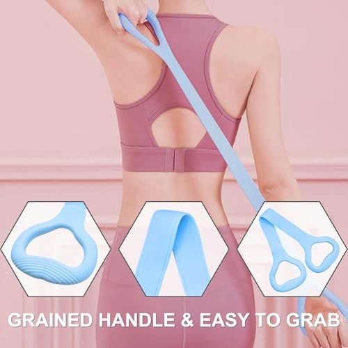 Figure 8 Resistance Band, Fitness Elastic Rope, Execrise Workout Blue；20 lbs
