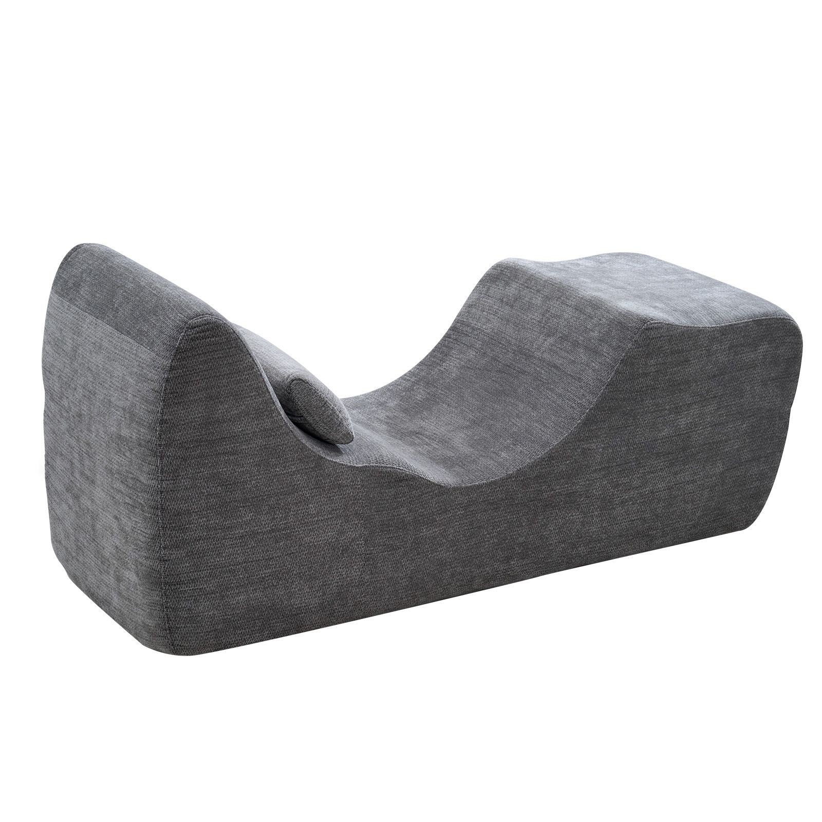 Ergonomic Curved Foam Chaise Lounge for Yoga, Stretching, and Relaxation