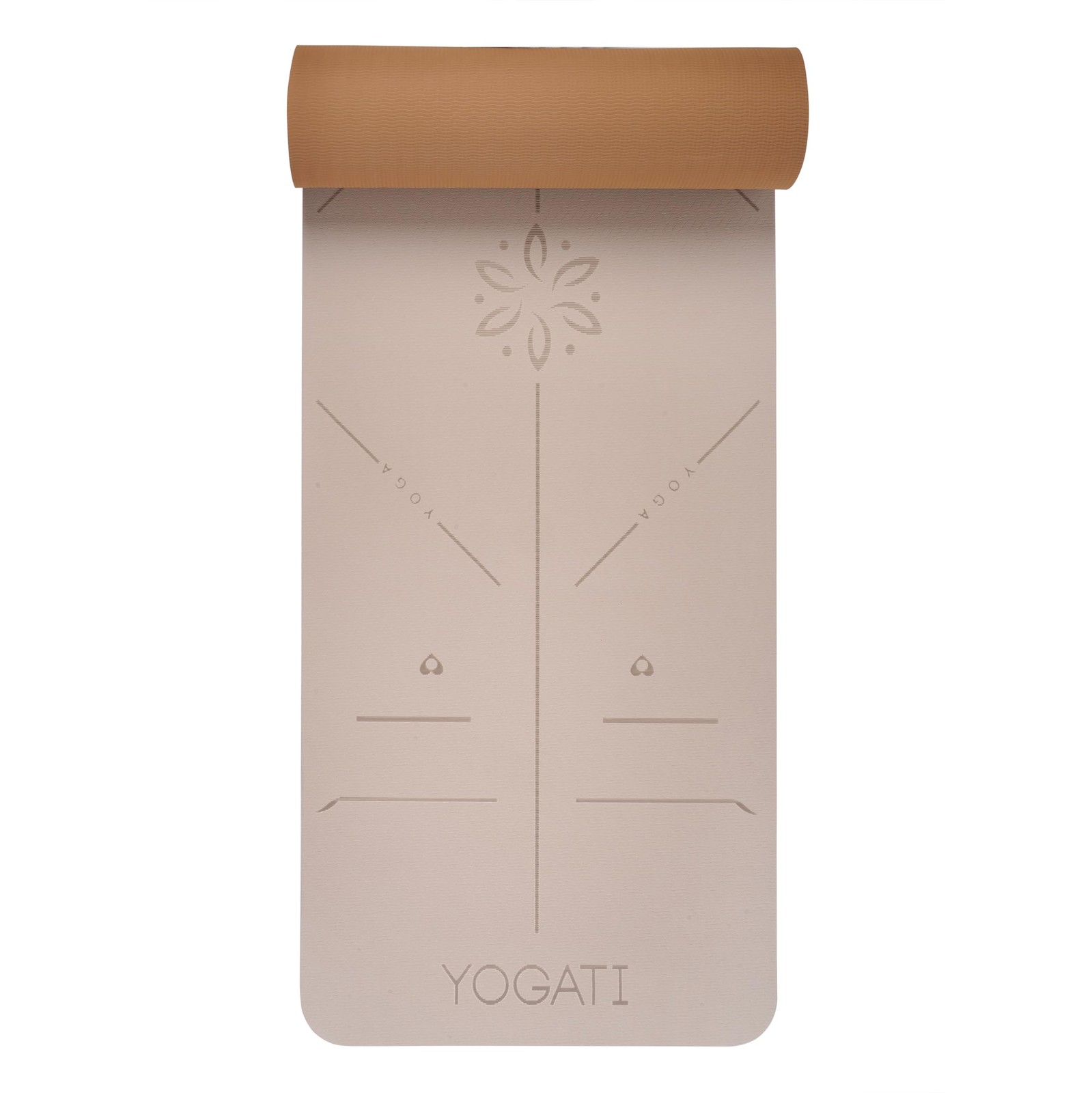 YOGATI® Non Slip Yoga Mat with Alignment Lines. Home Workout Mat for Women, M…