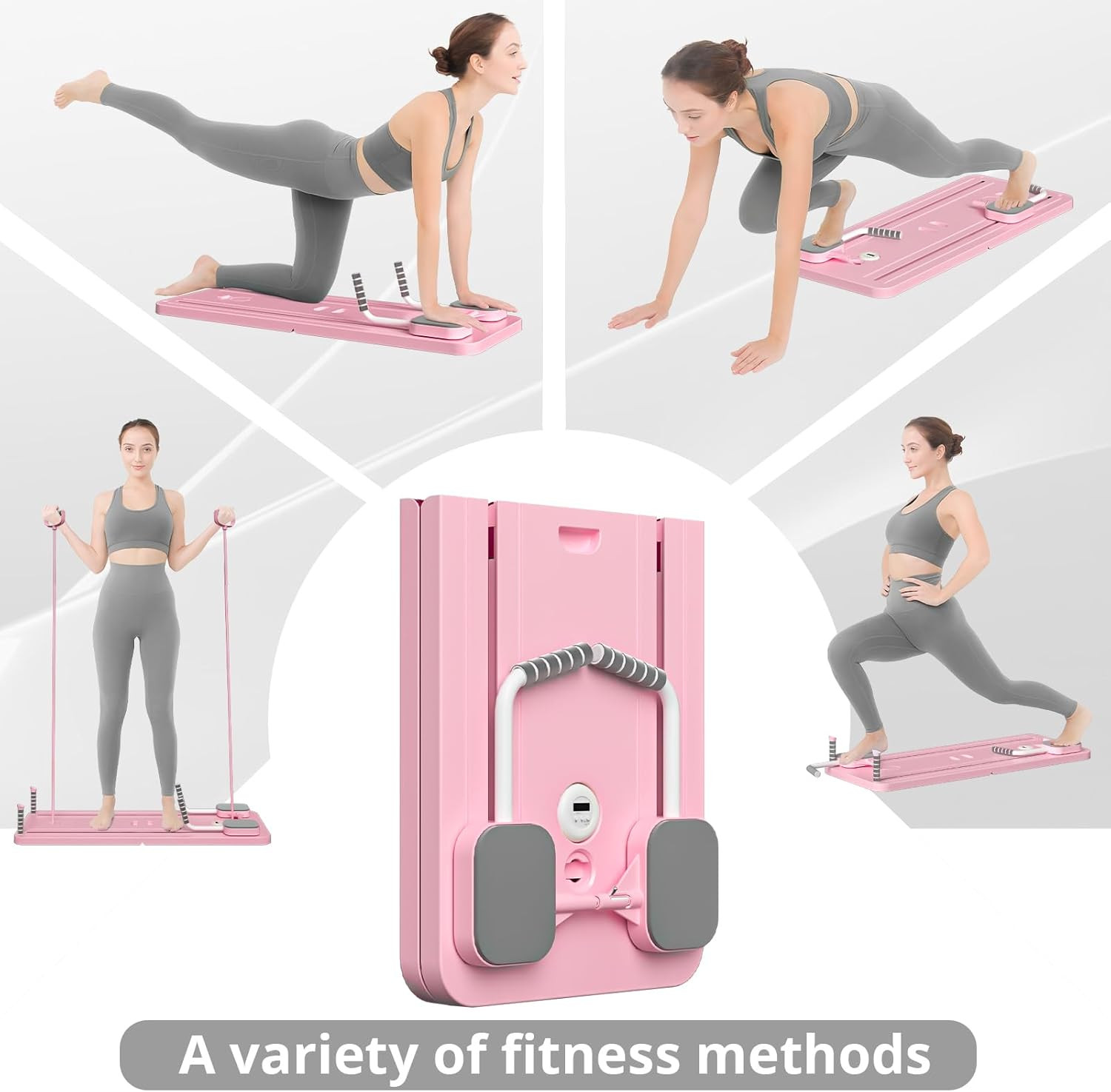 Pilates Board – Pilates Reformer Set, Multi-Purpose Foldable Pilates Reformer Bo