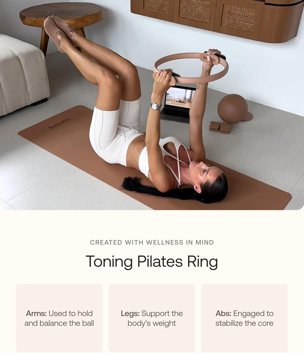 Toning Pilates Ring – 15&Prime; Magic Circle for Strength & Flexibility Workouts