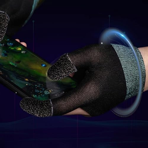 Mobile Game Gloves, Ultra-Thin Mobile Gaming Gloves，Anti-Sweat Mobile Black