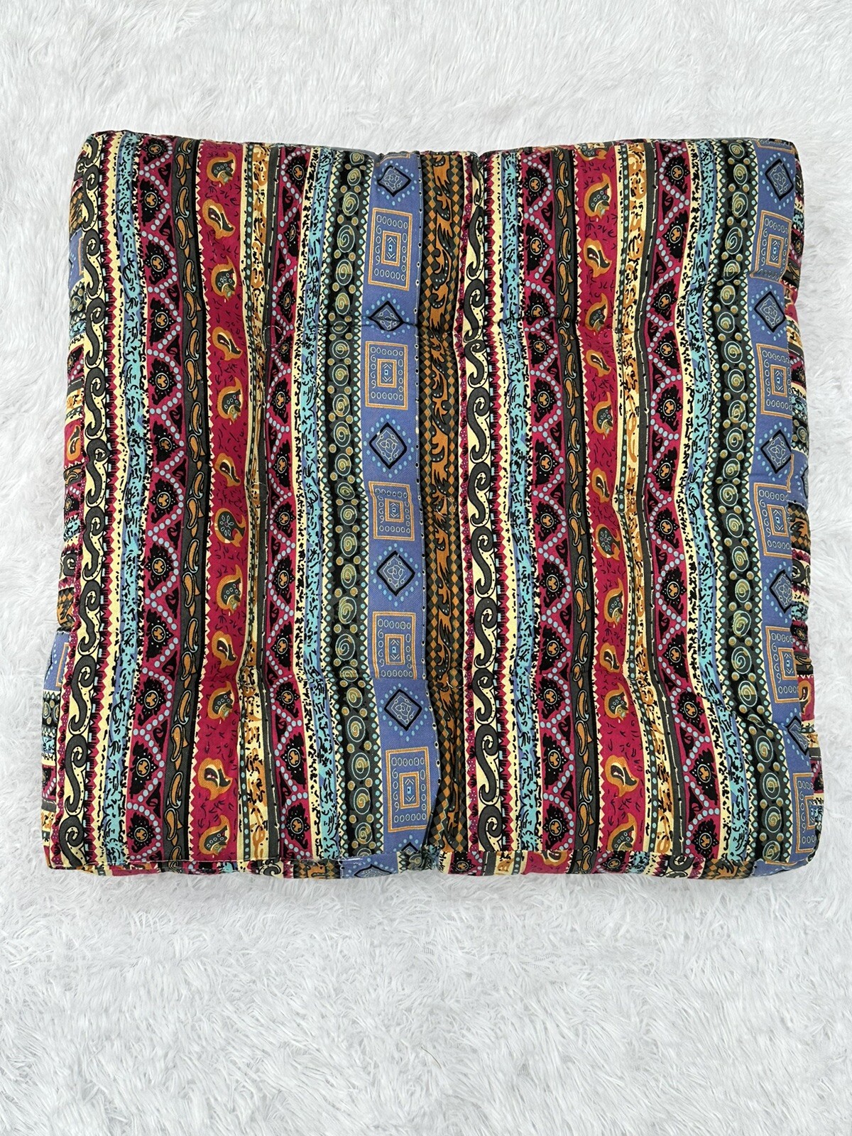 Boho Cushion, Large Pouf Cushion Mandala Floor Pillow Square Meditation Yoga Sea